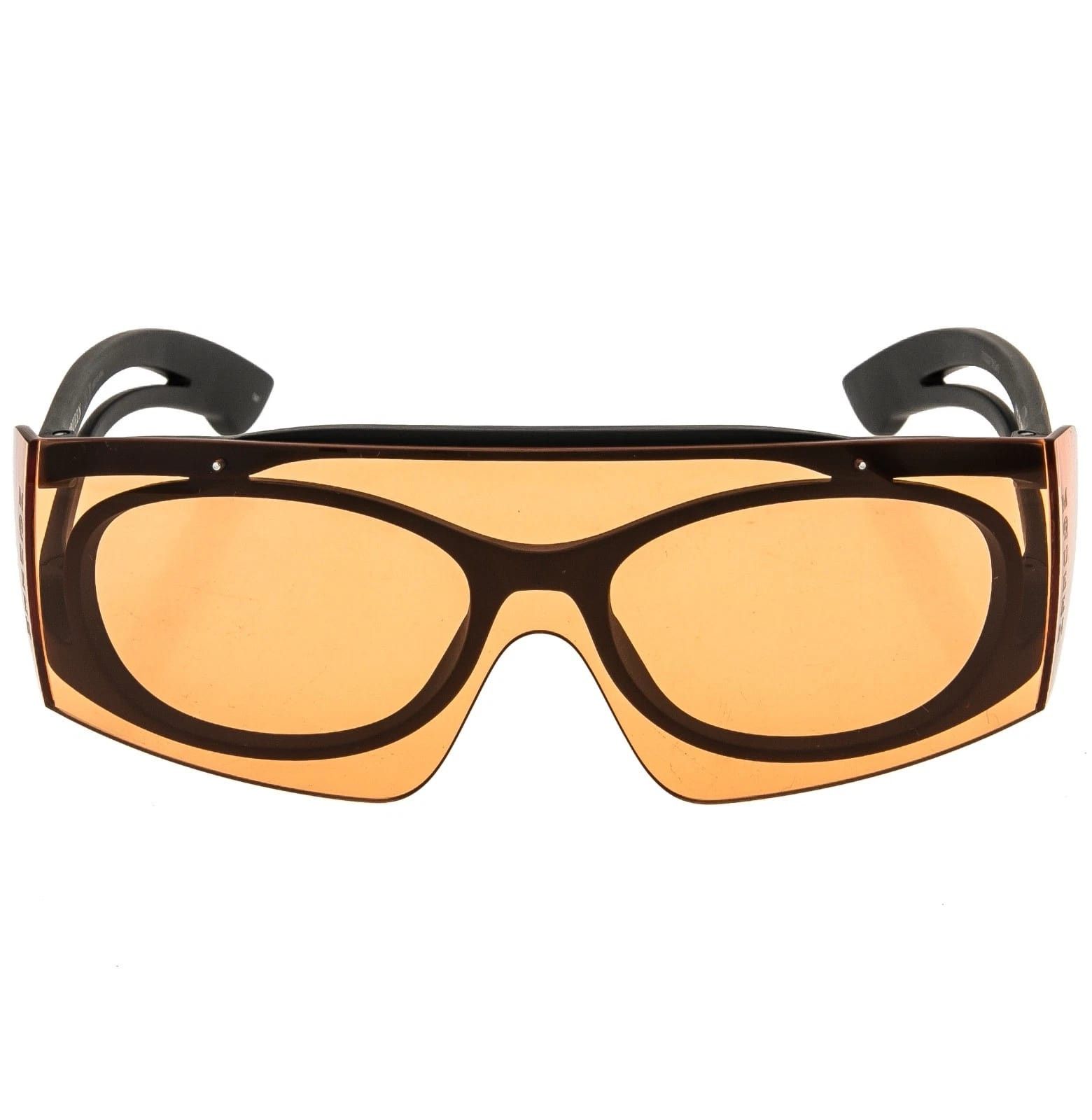 Alexander McQueen ALEXANDER MCQUEEN AM0489S 0489 Black Orange Mask Fashion 003 Size ONE SIZE - 3 Thumbnail