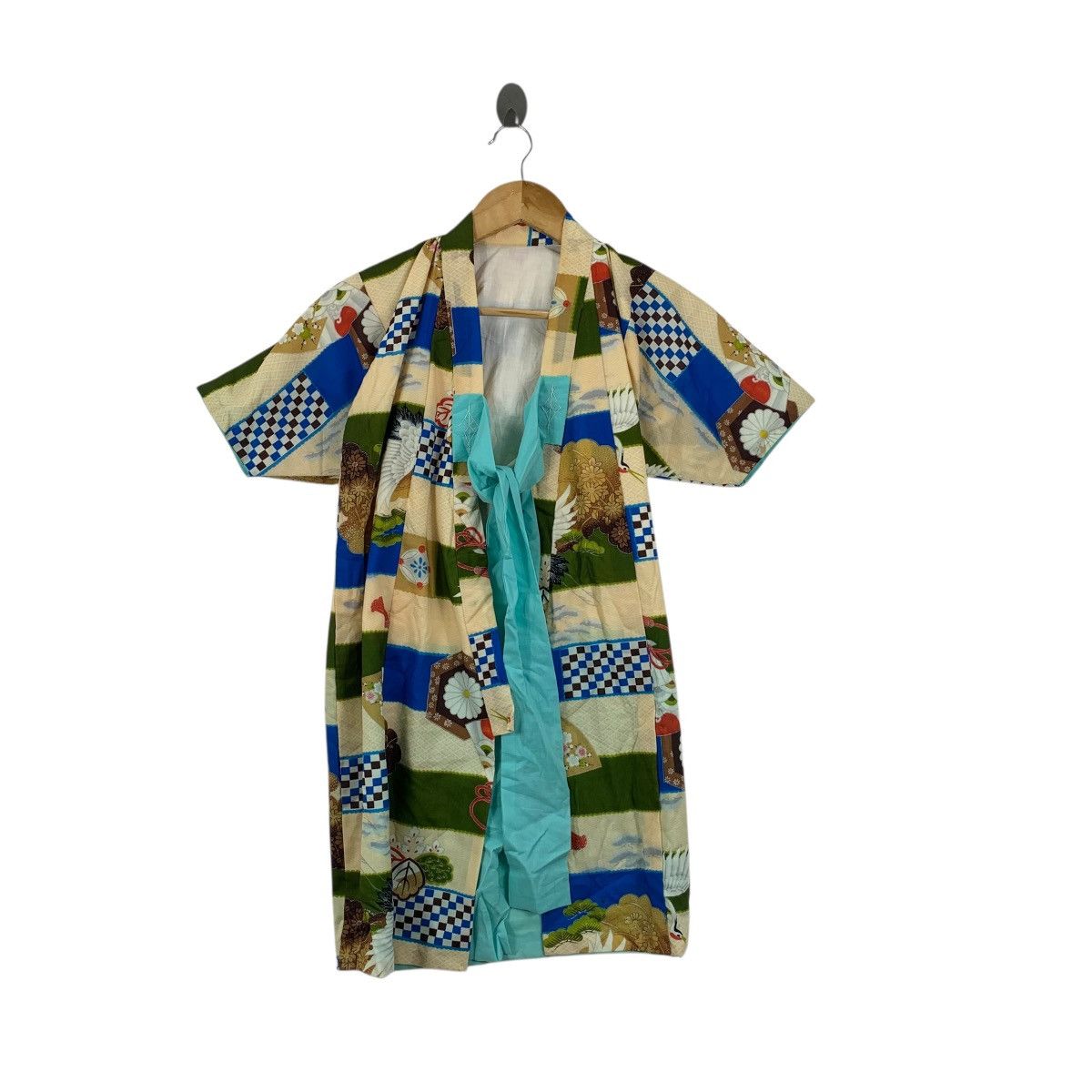 Vintage Vintage 70s KIMONO HERON BIRD JAPAN Traditional AOP Robe Size S / US 4 / IT 40 - 1 Thumbnail