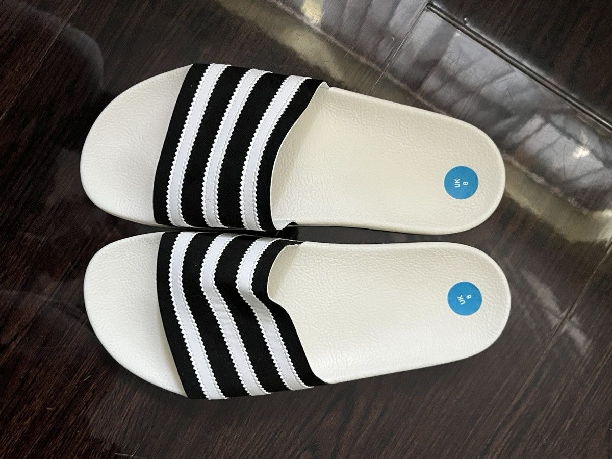 image of Adidas Bd7592 Adilette Us 8 - Seen On Jerry (Fear Of God) Shoes in Black, Men's