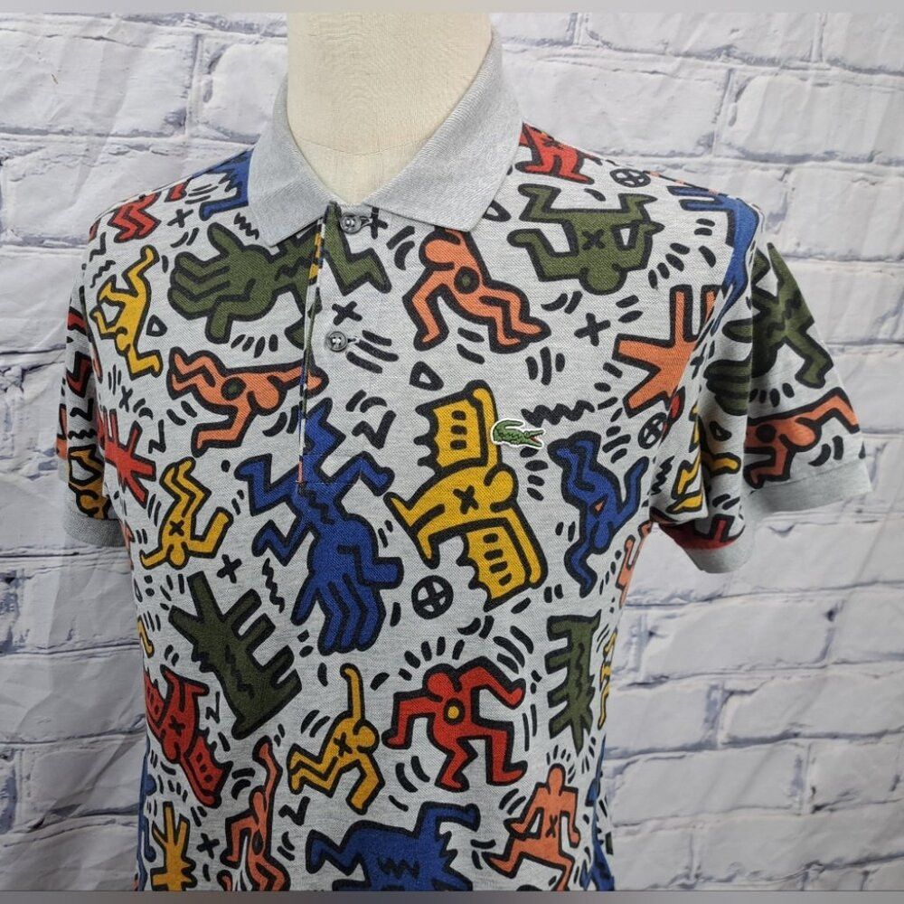 Lacoste Lacoste x Keith Haring Men's Polo Shirt All Over Print Arti Size US S / EU 44-46 / 1 - 9 Thumbnail