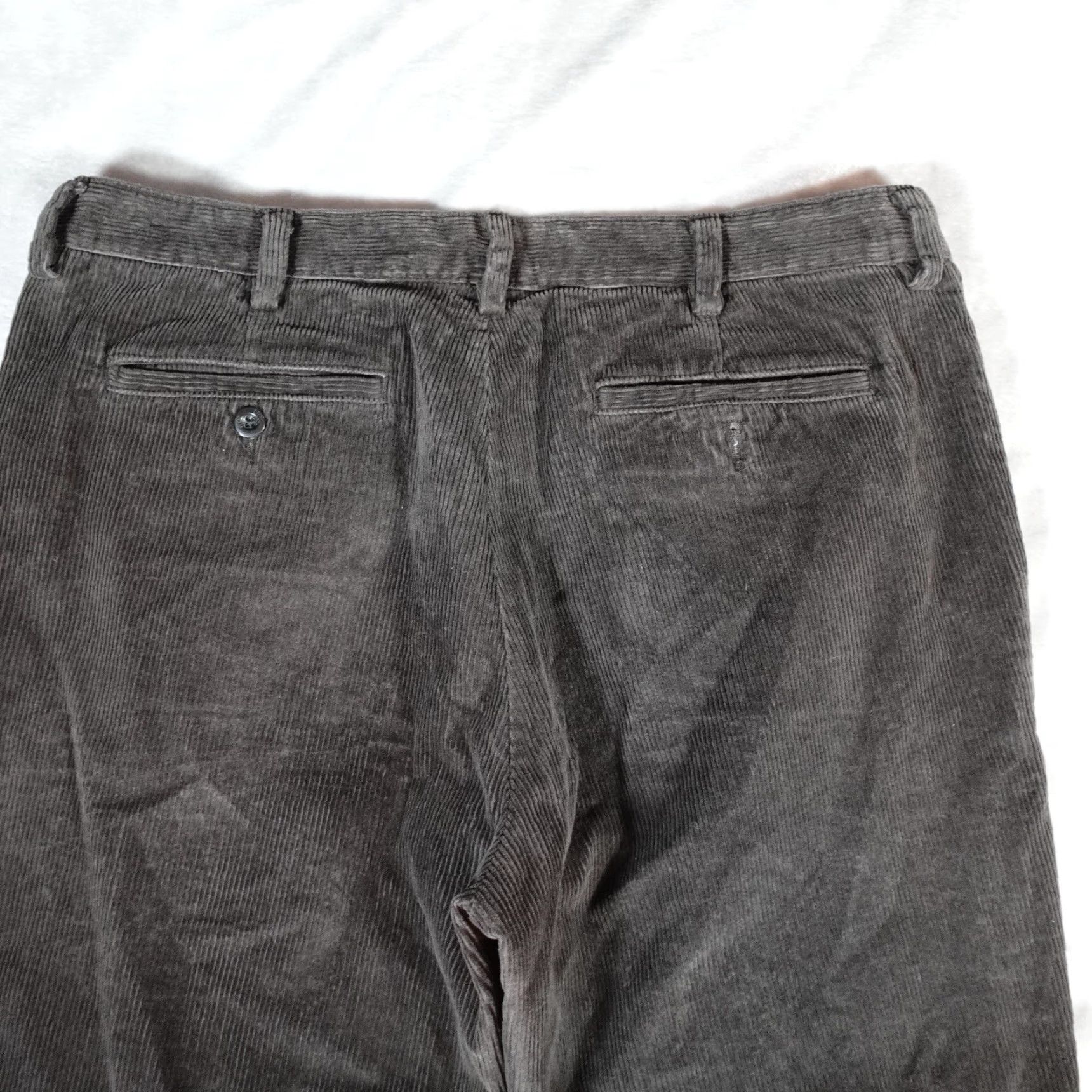 Vintage L.L. Bean Pants Mens 36x30 Gray Corduroy Straight Fit Stretch Size US 36 / EU 52 - 2 Thumbnail