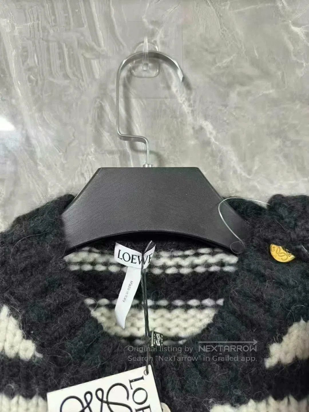 Loewe black and white striped wool sweater. Size US M / EU 48-50 / 2 - 2 Thumbnail