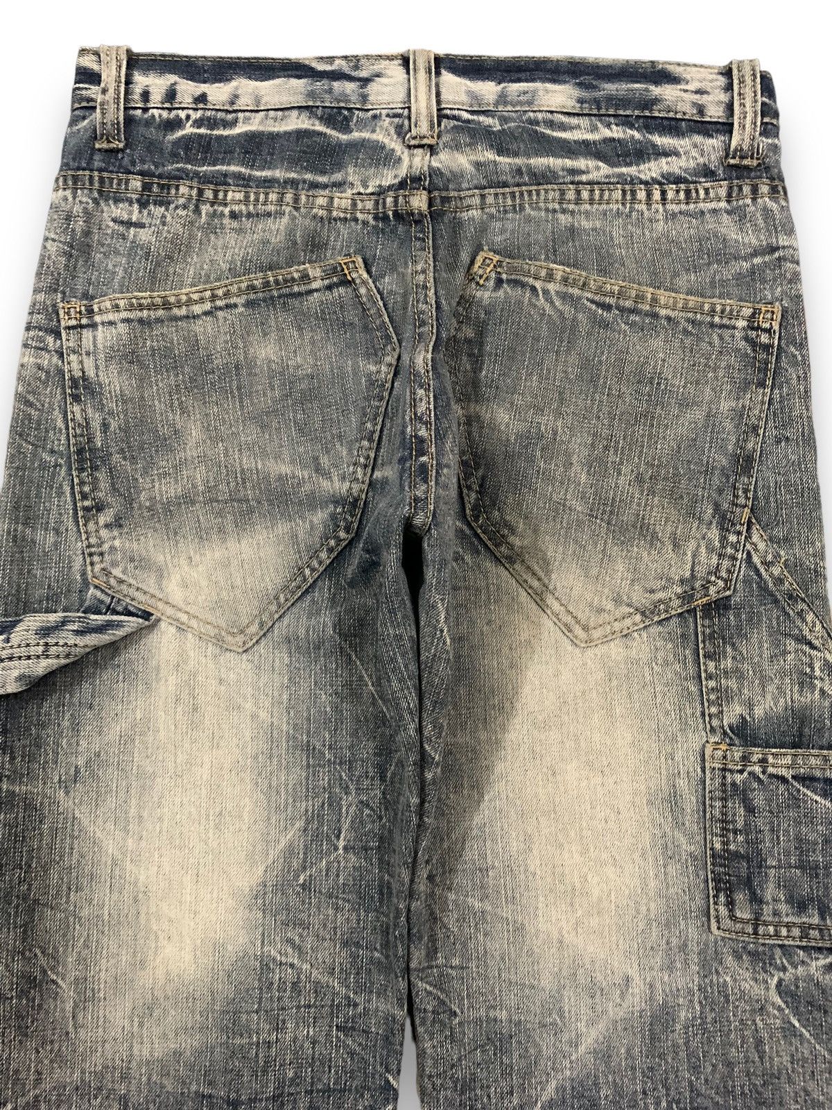Beauty Beast Vintage Japanese Brand Crack Wash Distressed Carpenter Jeans Size US 31 - 13 Thumbnail
