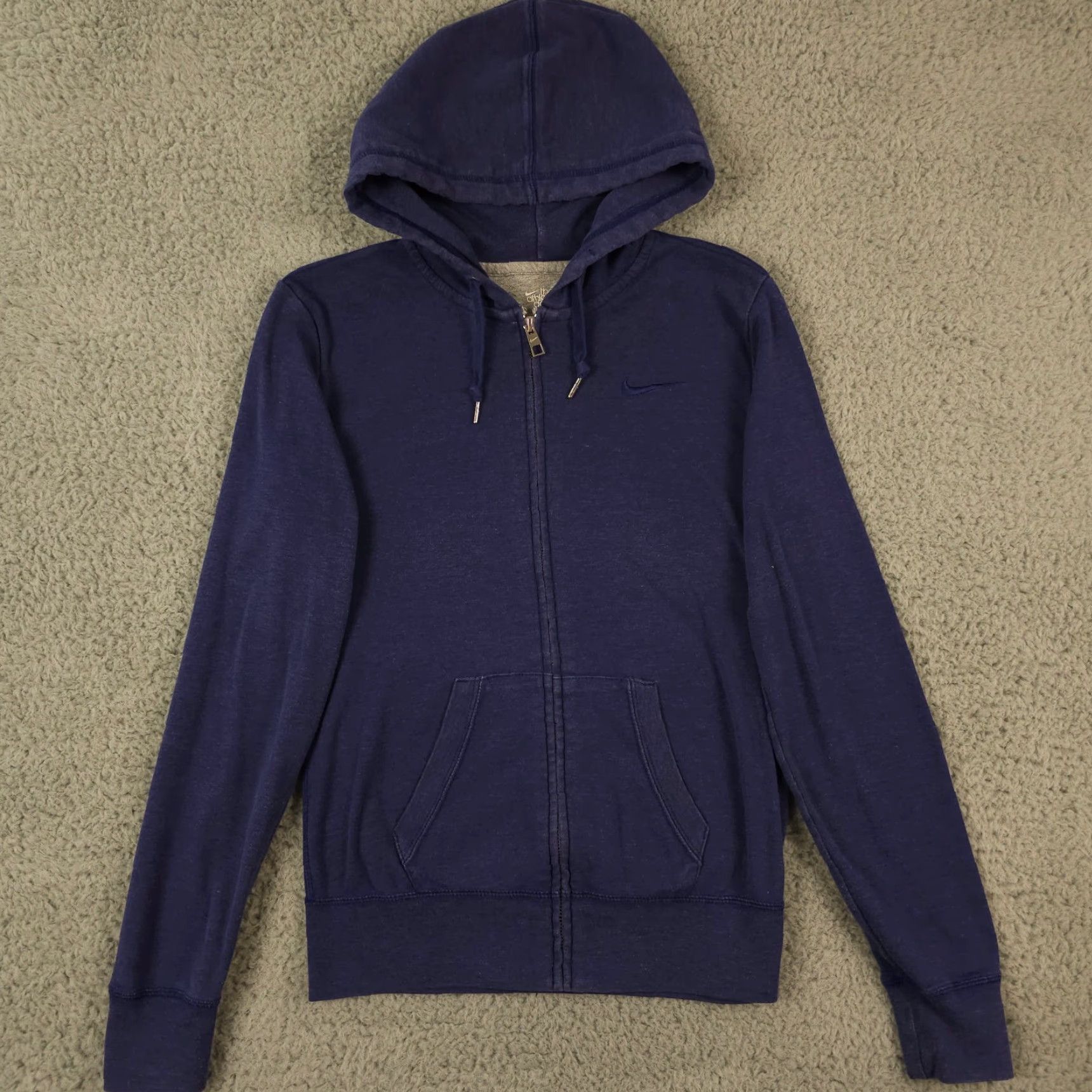 Nike Nike Hoodie Womens Small Blue The Athletic Dept Full Zip Hooded Jacket Slim Fit Size S / US 4 / IT 40 - 2 Thumbnail