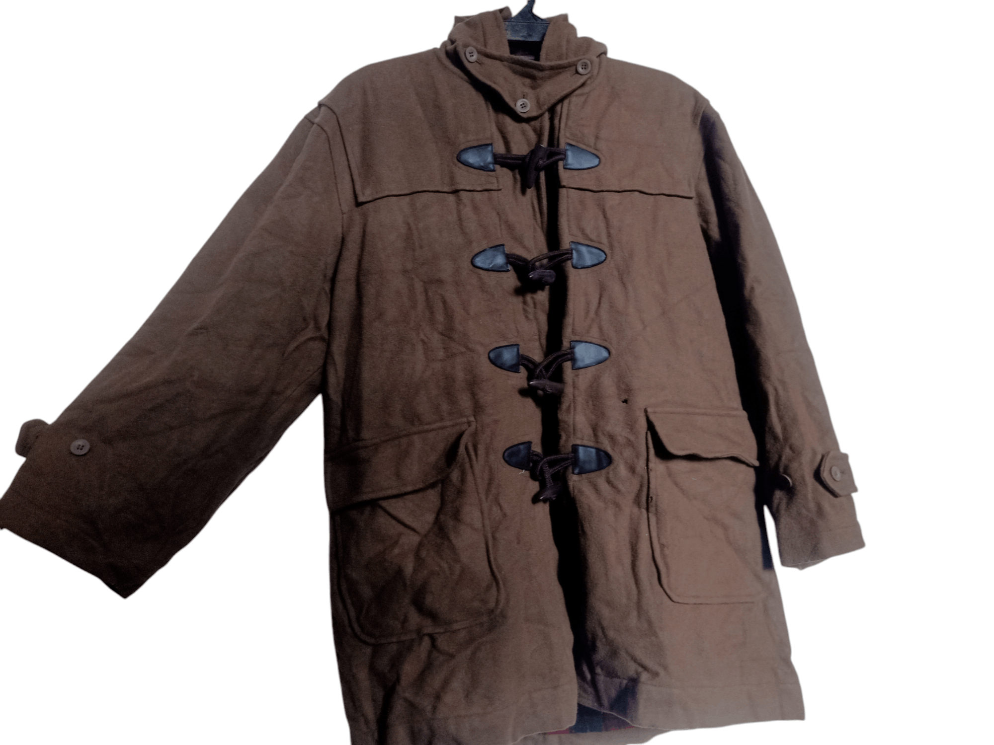 Japanese Brand × Vintage Men'S Gumu Trench Coat Wool Double Poket Size US XXL / EU 58 / 5 - 1 Thumbnail