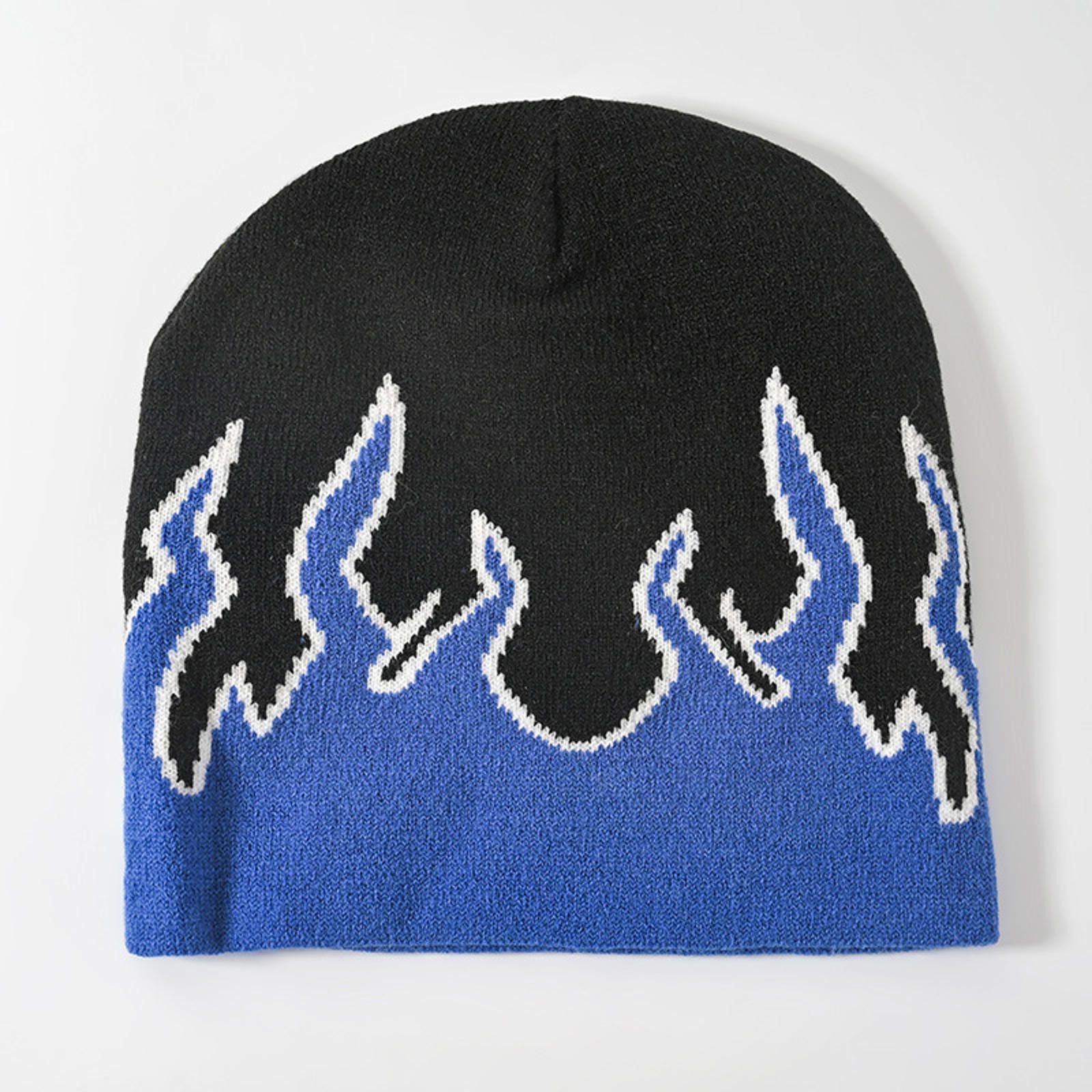 Japanese Brand Flame Graphic Beanie Hat Size ONE SIZE - 8 Thumbnail