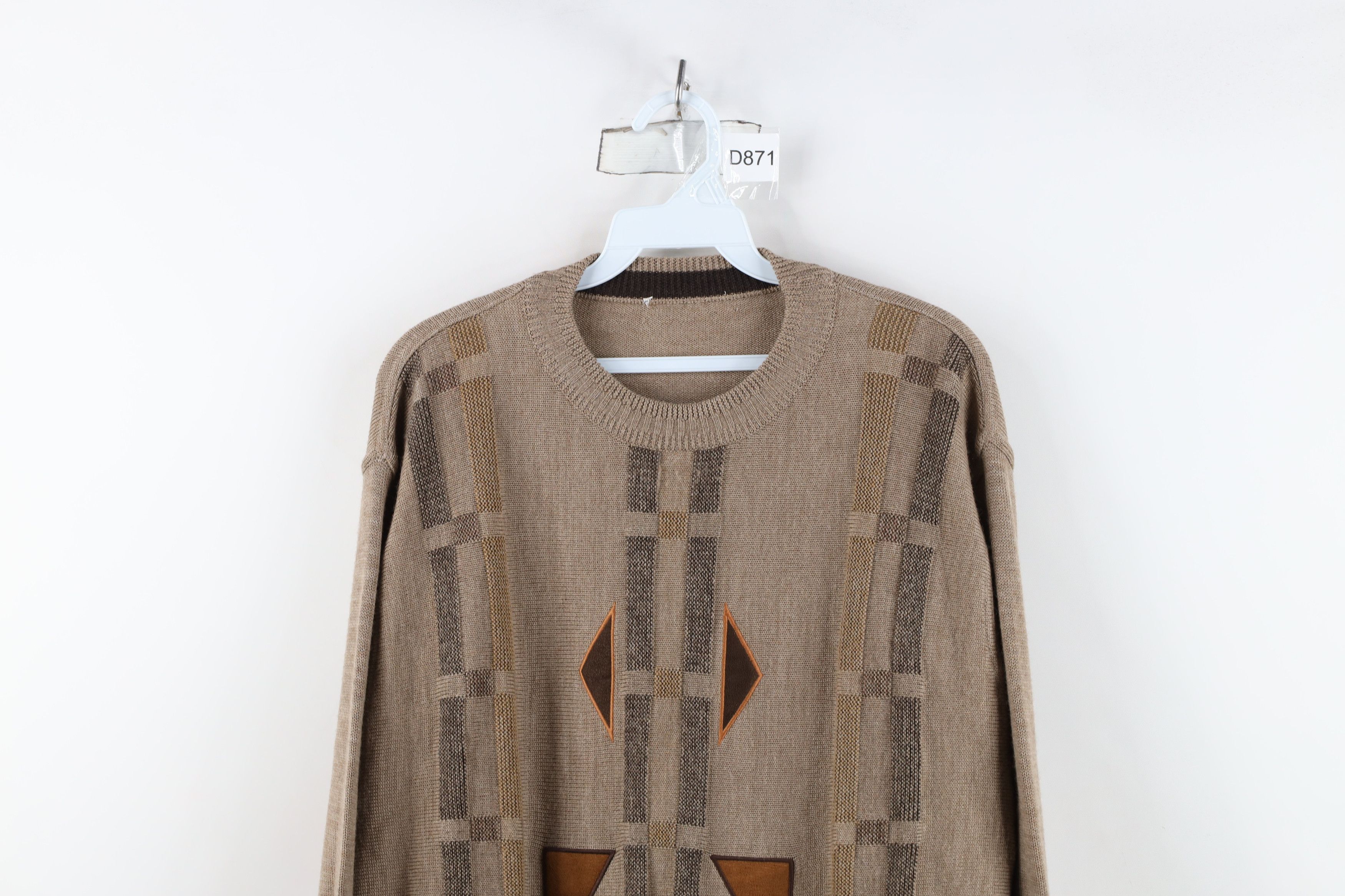 Vintage Vintage 90s Streetwear Striped Wool Blend Knit Sweater Size US L / EU 52-54 / 3 - 2 Thumbnail