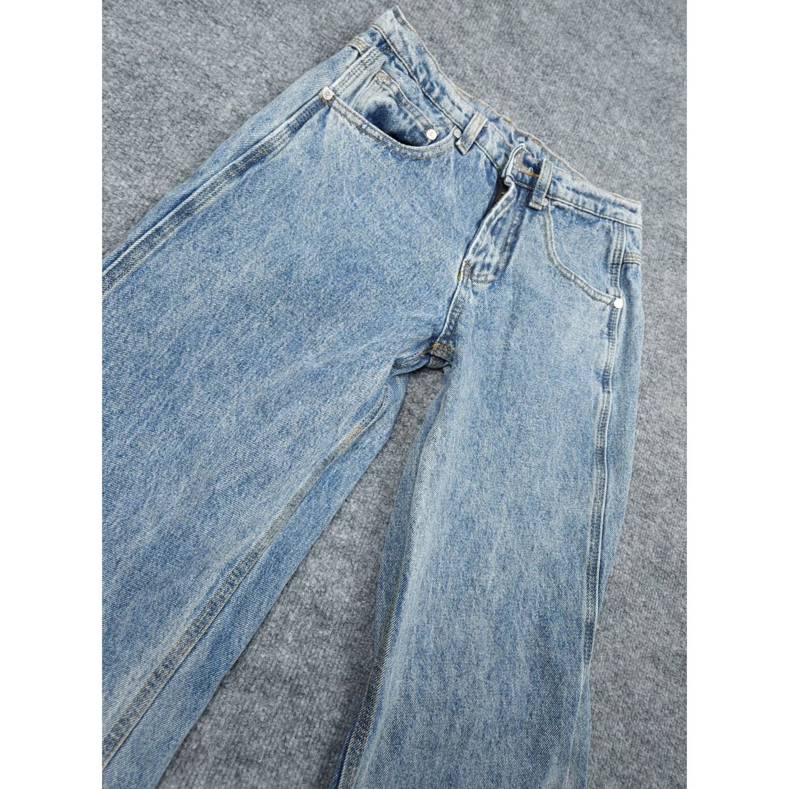 UNIF UNIF Jeans Women's 23 Blue Wide-Leg Light Wash Denim Y2K Streetwear Size 40" / US 18 - 3 Thumbnail