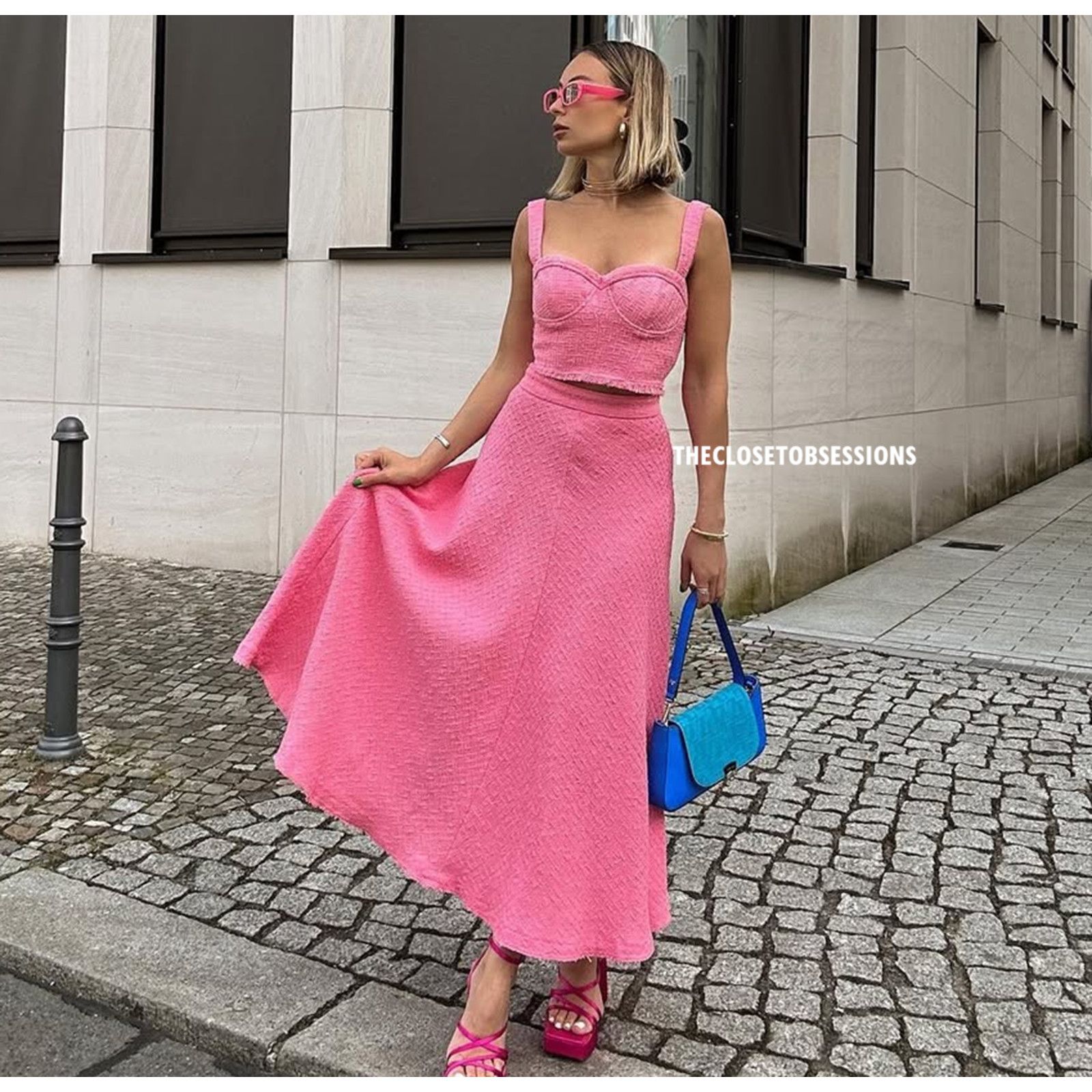Zara ZARA BLOGGER FAVE! Crop Top + High-Waisted Long Skirt NWT Size L / US 10 / IT 46 - 2 Thumbnail