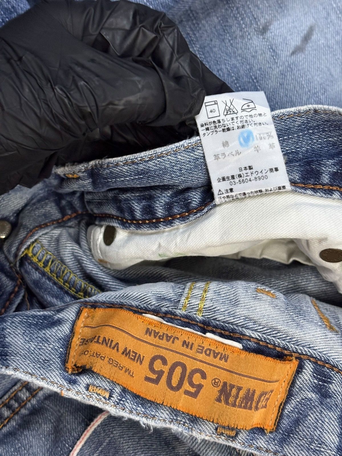 Edwin × Japanese Brand Vintage Japanese Edwin Selvage Buckle Back Slim Jeans Size US 32 / EU 48 - 12 Thumbnail