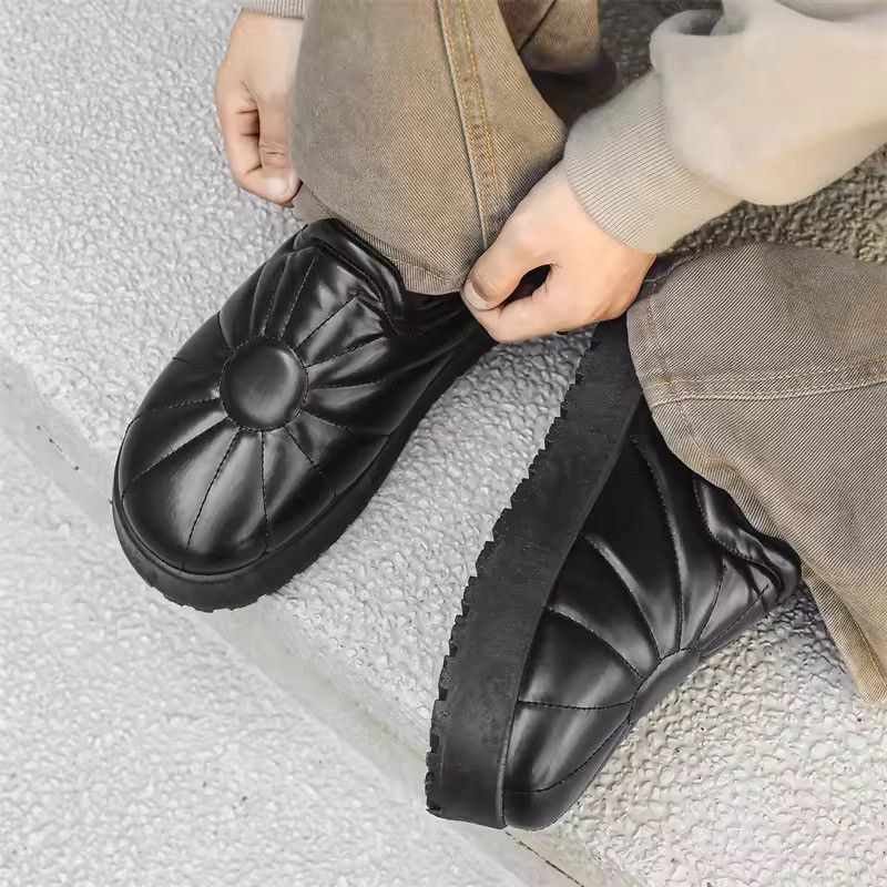 Japanese Brand Minimalist Quilted Platform Slip-On Mules | Padded Lug Sole Size US 10 / EU 43 - 6 Thumbnail