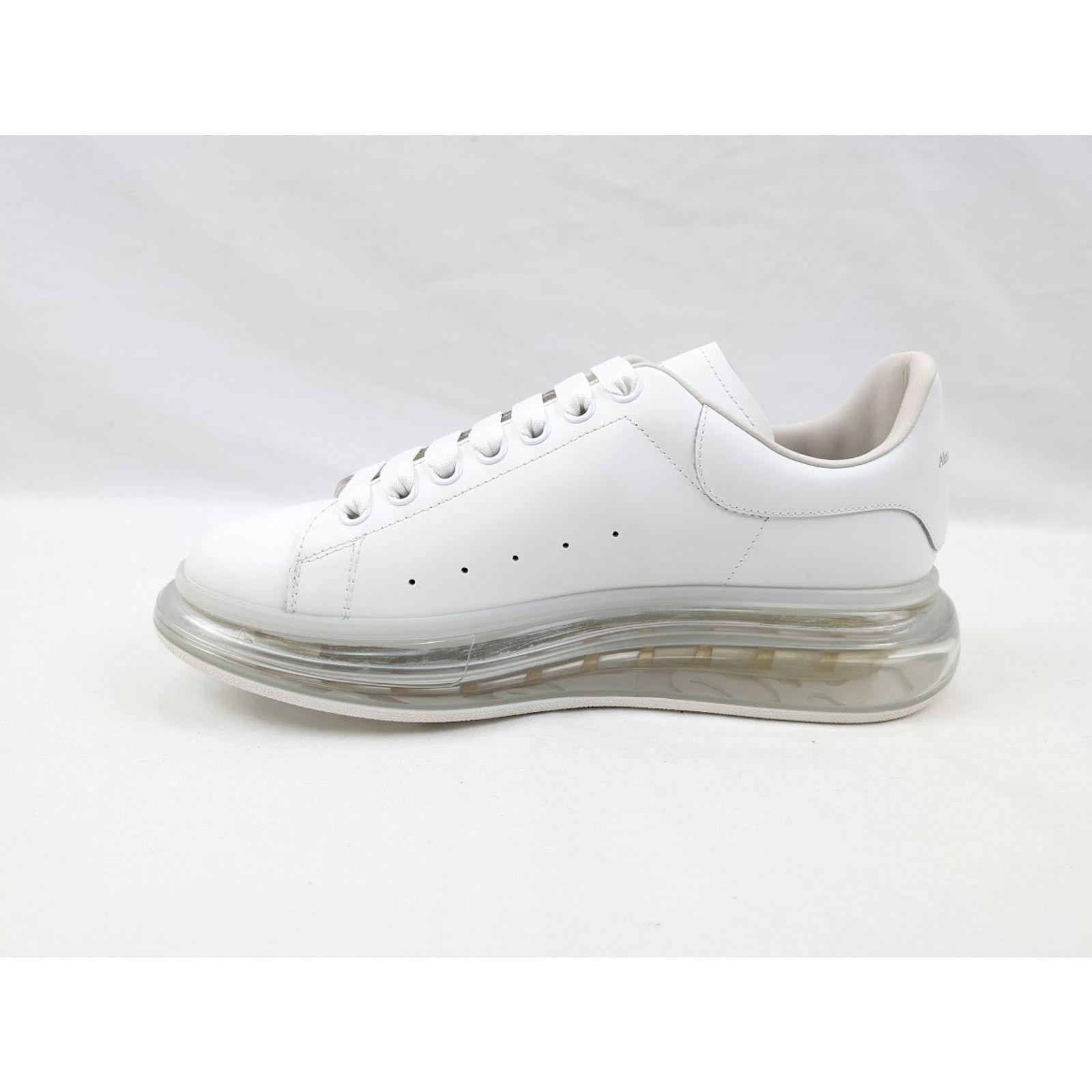 Alexander McQueen o1rshd1 Larry Transparent Sole Rubber Sneaker in White Size US 11 / EU 44 - 6 Thumbnail