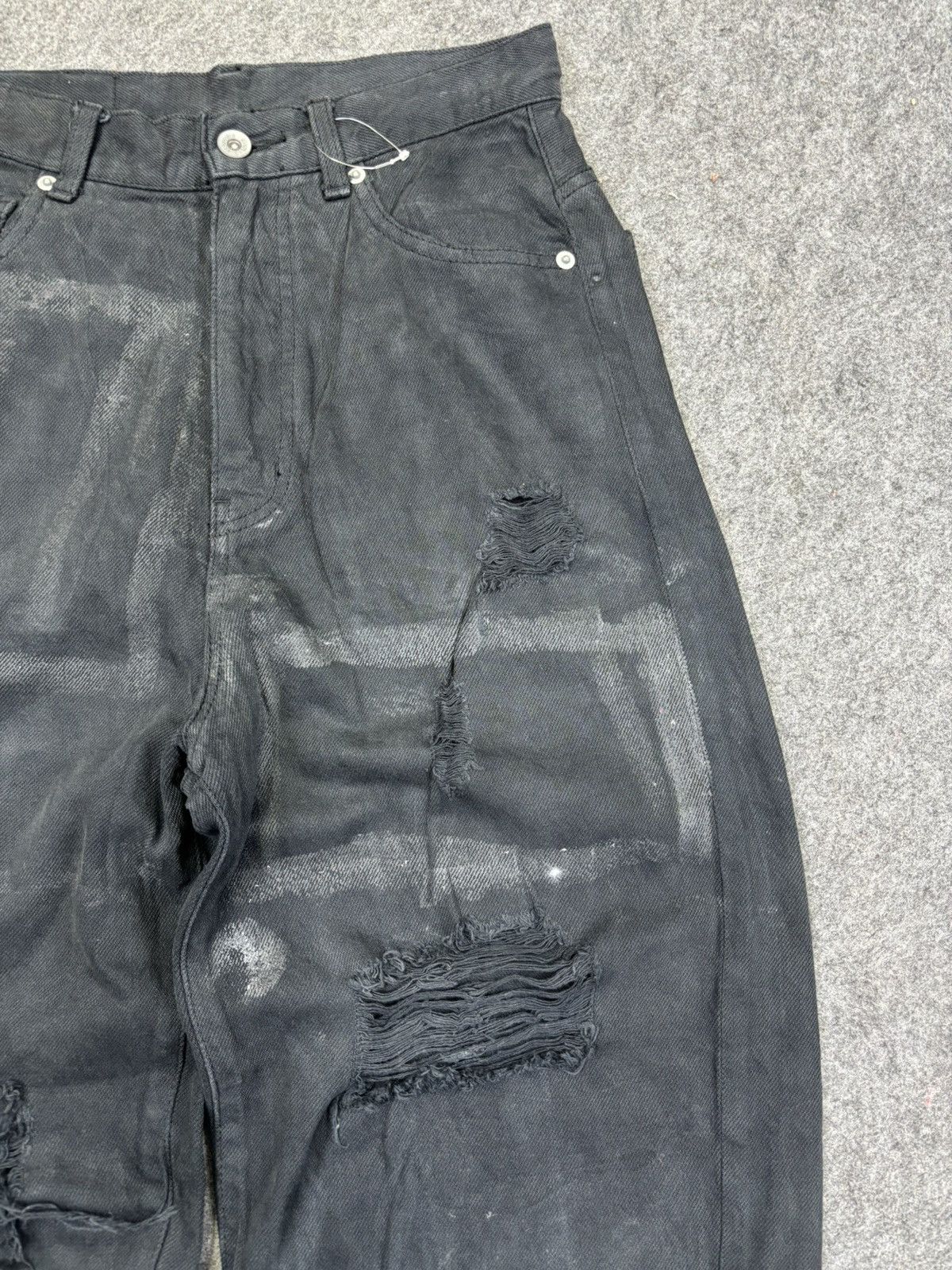 Japanese Brand Archival💥Jeanasis Distressed Balloon Released Hem Denim F925 Size US 27 - 3 Thumbnail