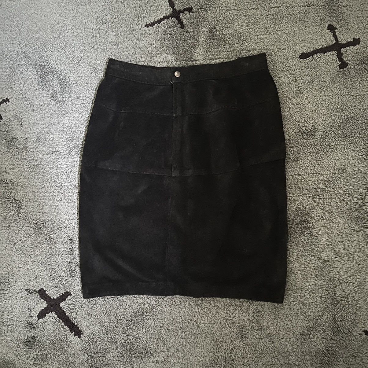 Alaia Archive Alaia Suede Leather Mini Skirt 80’s Size 30" / US 8 / IT 44 - 3 Thumbnail
