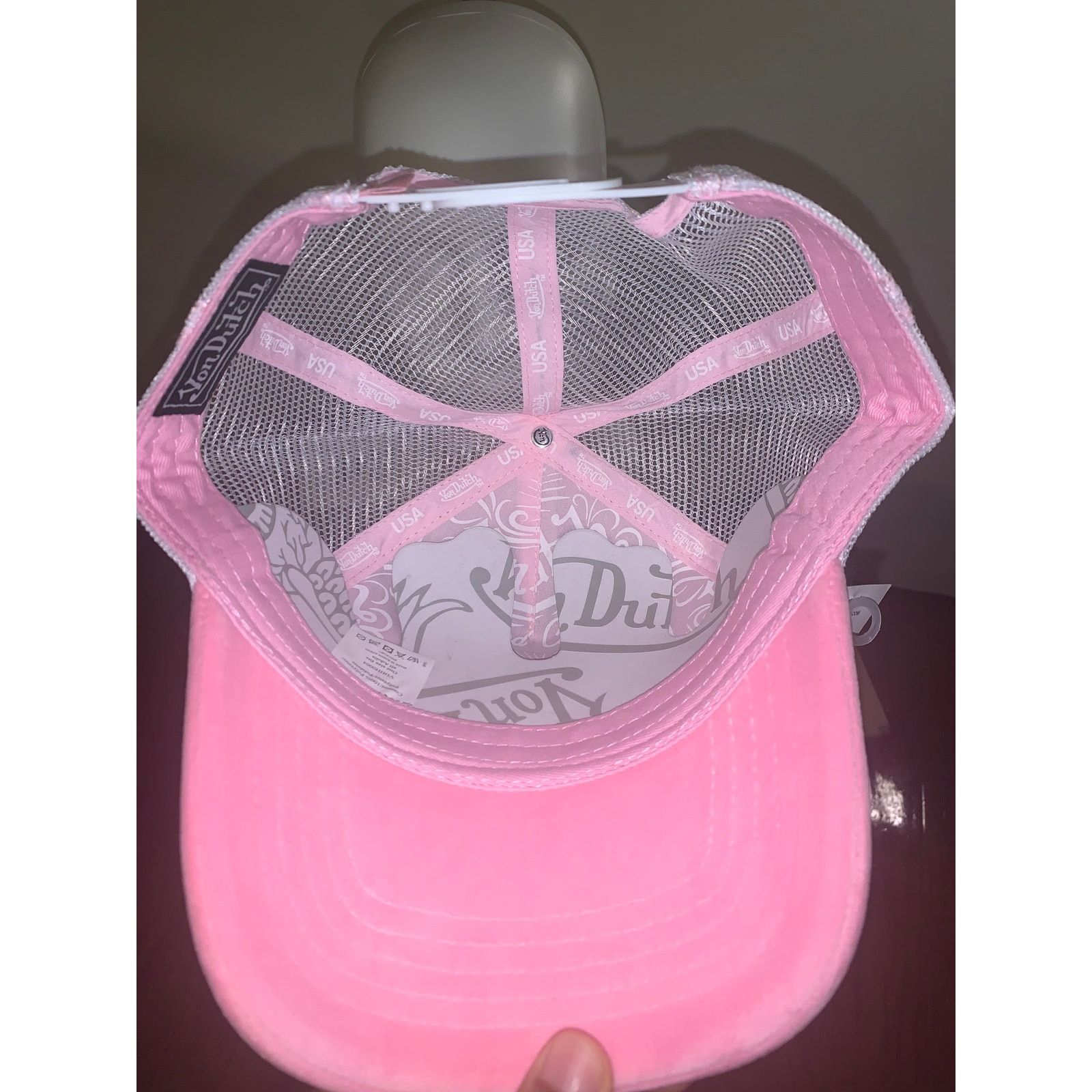 Von Dutch Von Dutch Pink Trucker Hat NWT Y2K Mesh Snapback Cap Size ONE SIZE - 5 Thumbnail