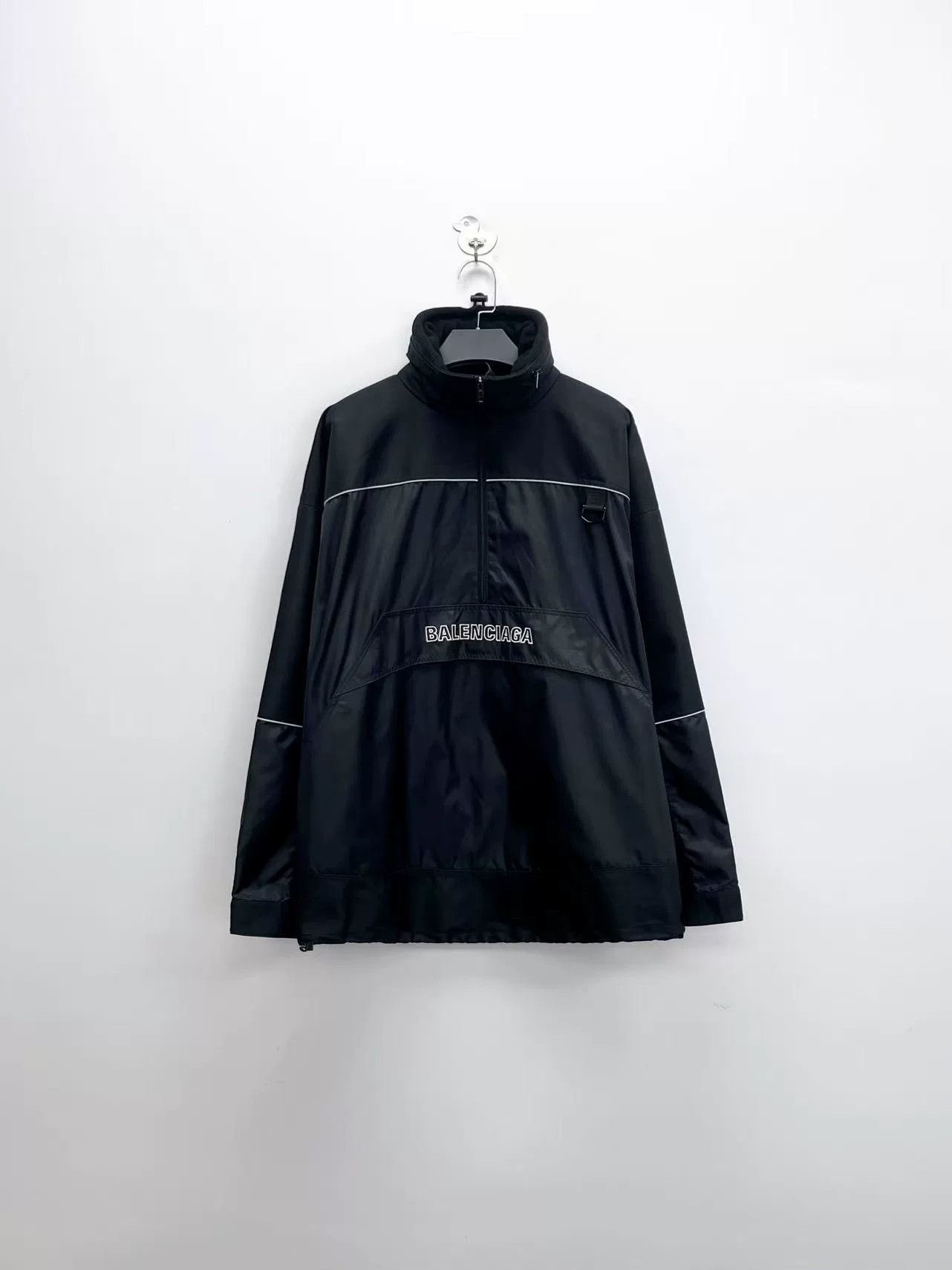 Balenciaga balenciaga black grey logo half-zip jacket Size US L / EU 52-54 / 3 - 1 Thumbnail