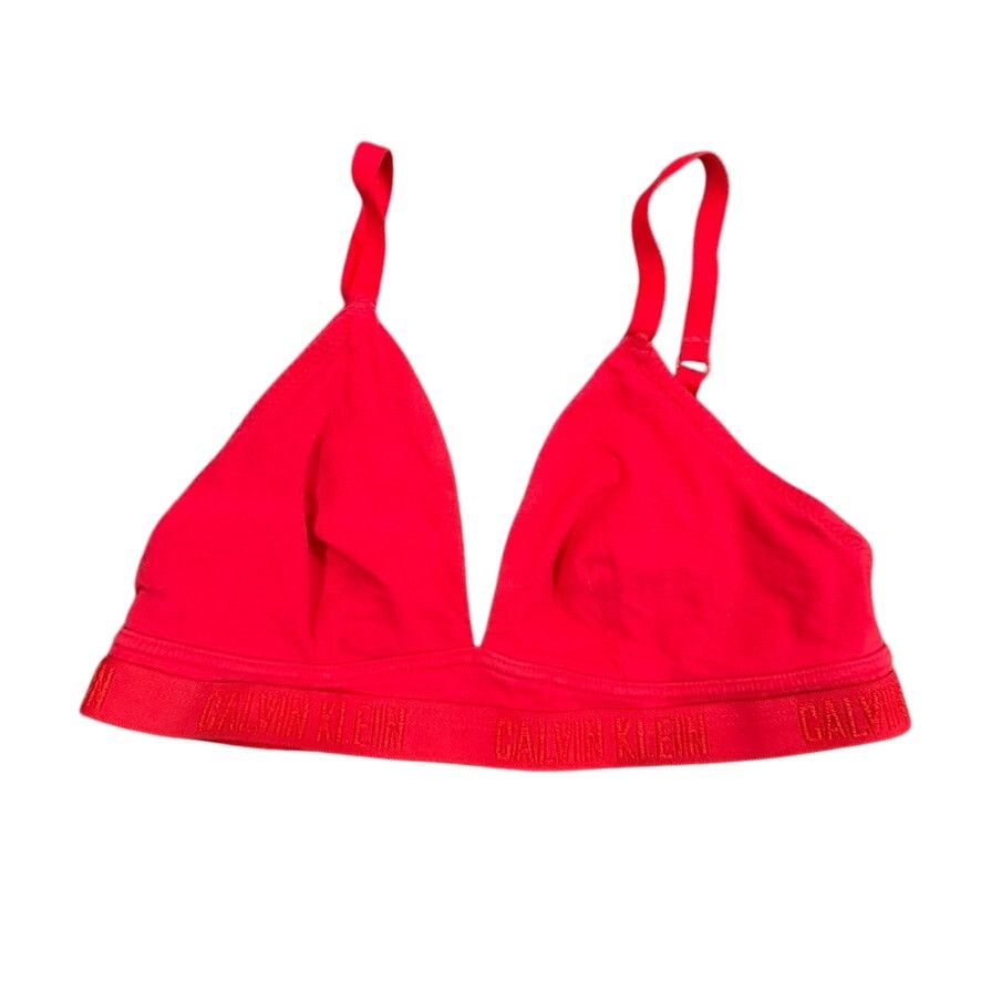 Calvin Klein Calvin Klein Triangle Bralette in Red, Size L Size ONE SIZE - 1 Thumbnail