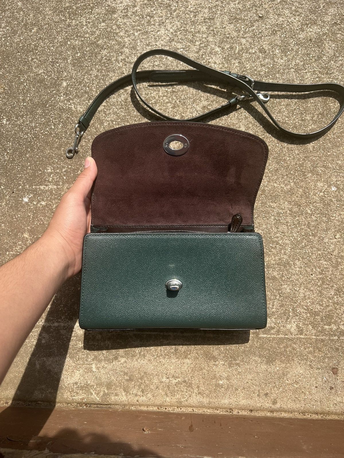 Coach Coach Green Leather Turnlock Crossbody Size ONE SIZE - 7 Thumbnail