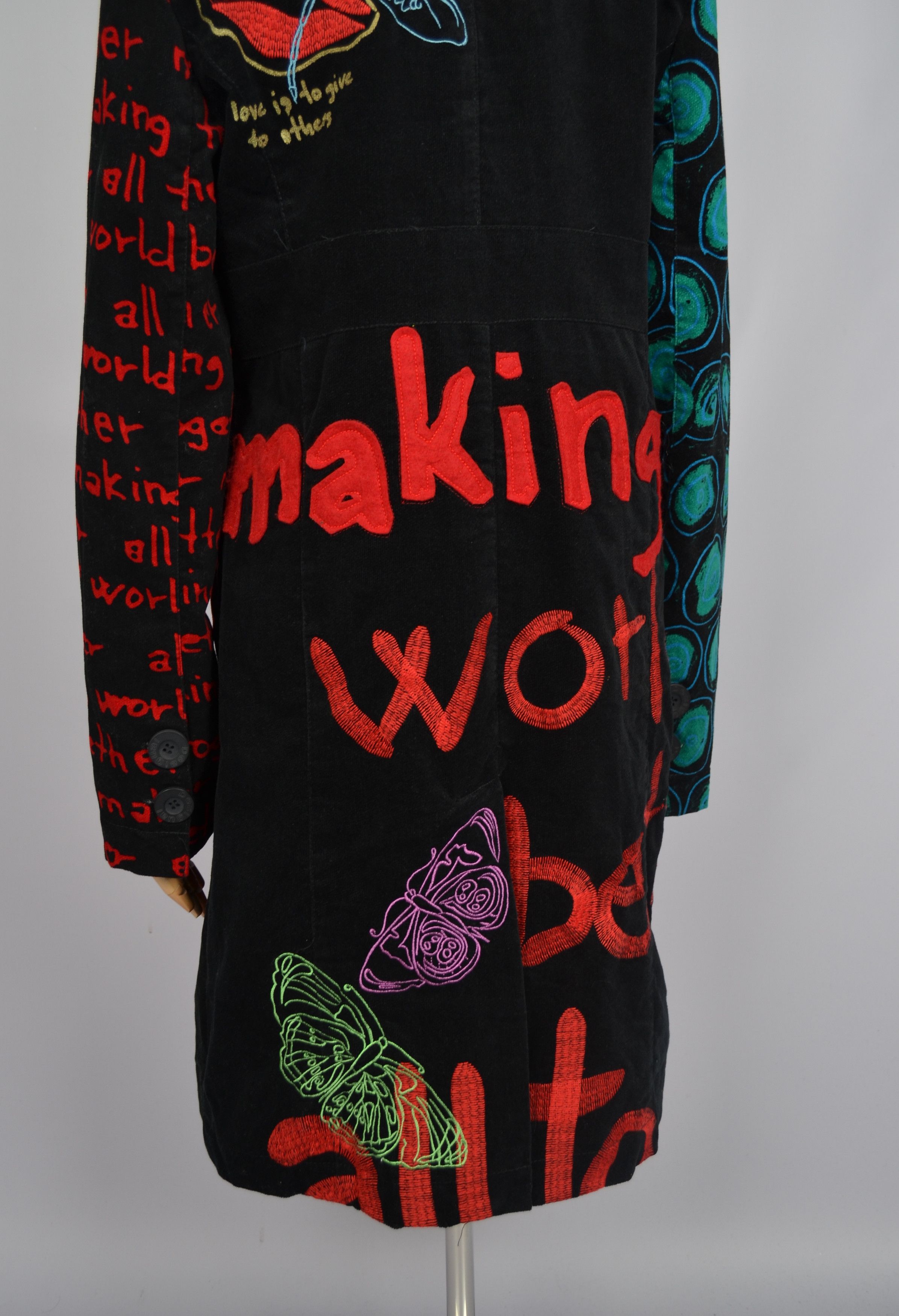 Desigual Desigual Multicolored Printed Jacket Coat Size 42/L Designer Size L / US 10 / IT 46 - 12 Thumbnail