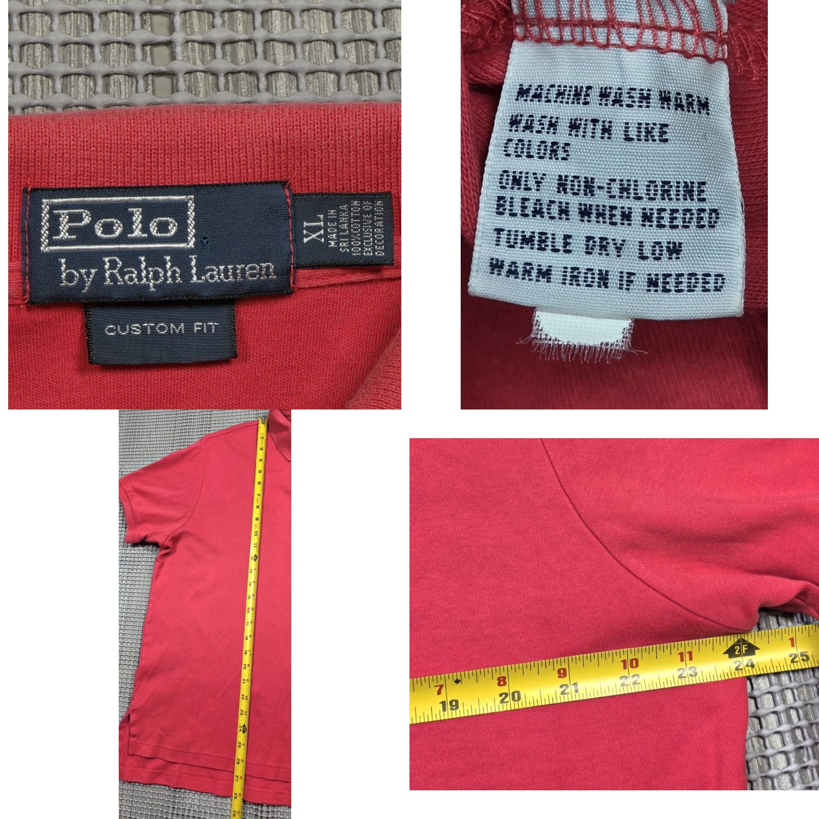 Polo Ralph Lauren Polo Ralph Lauren Polo Shirt XL Pink Green Pony Long Sleeve Mens Soft Custom Fit Size US XL / EU 56 / 4 - 8 Thumbnail