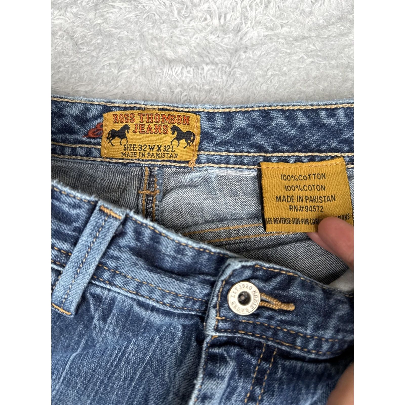 Denime Ross Thomson Jeans Women 32x32 Blue Straight Denim Cotton Medium Wash Casual Size 24" / US 00 / IT 34 - 6 Thumbnail