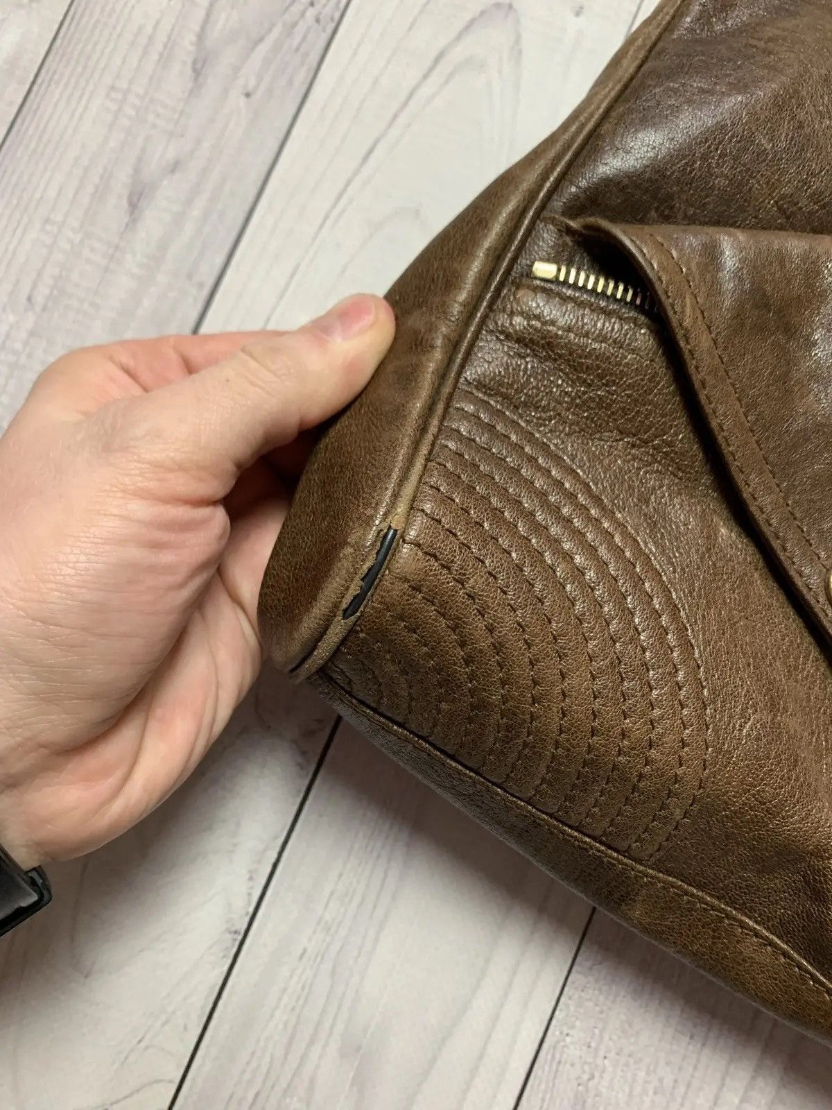 Alexander McQueen Alexander McQueen Vintage Leather Bag brown multi zip Size ONE SIZE - 13 Thumbnail