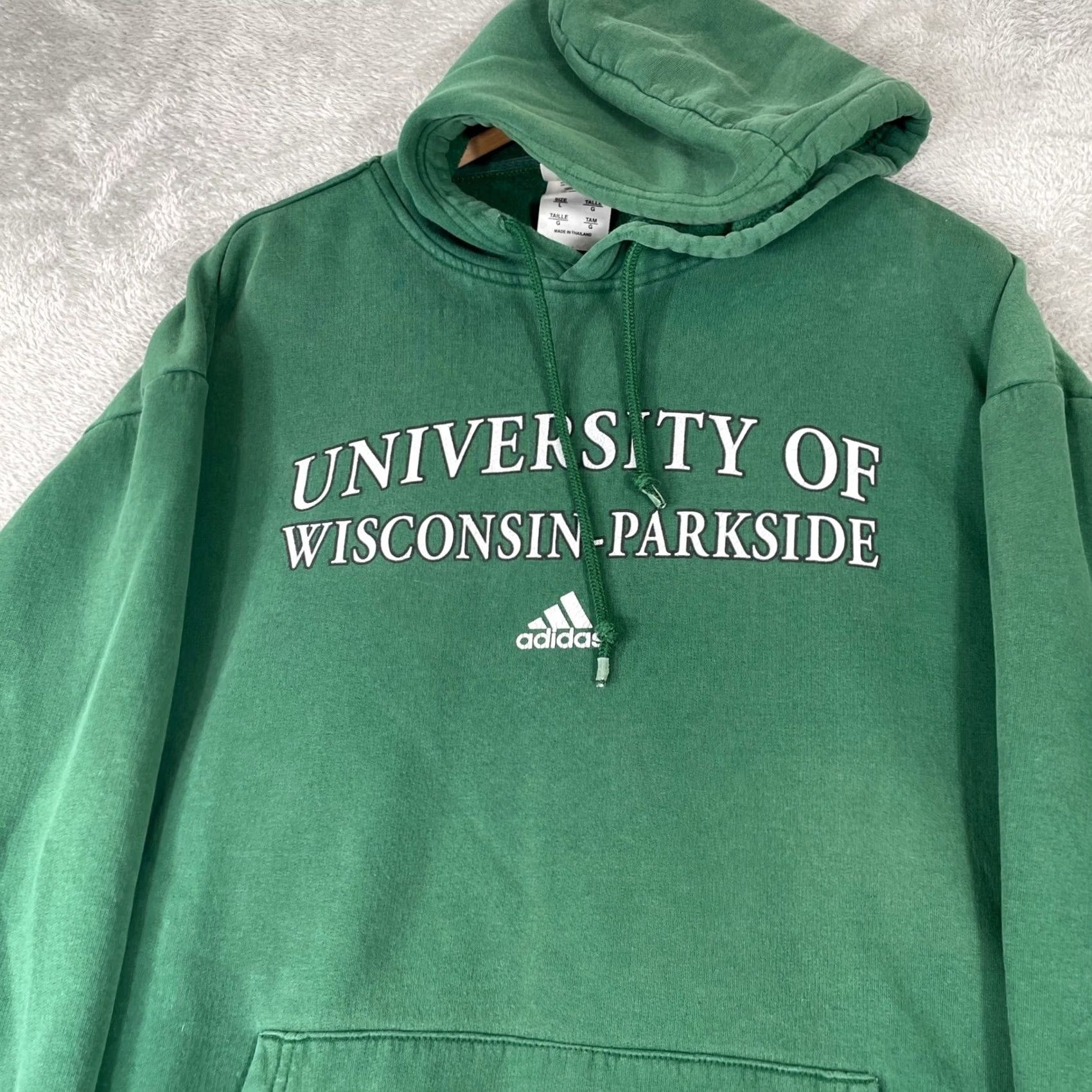 Adidas Adidas Hoodie Mens Large Green University of Wisconsin Parkside Y2K Distressed Hoodie Size US L / EU 52-54 / 3 - 2 Thumbnail