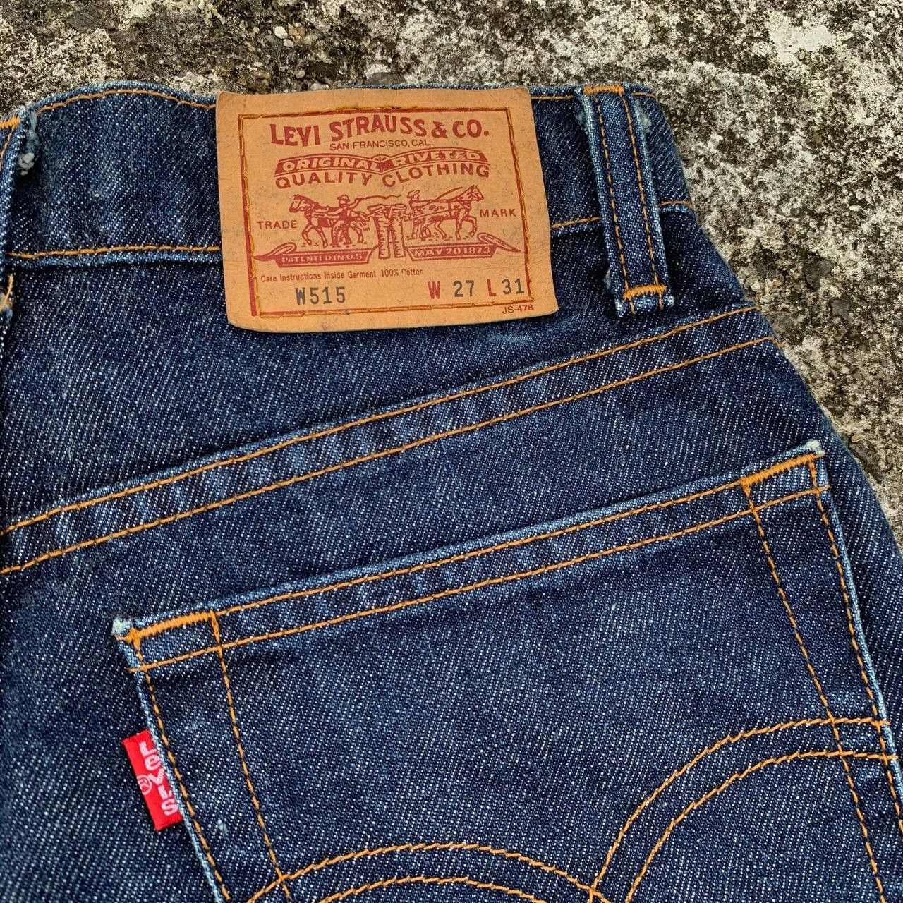 Levi's Vintage Clothing Vintage Levis 515 Jeans Blue Wash Denim Distressed Size US 27 - 10 Thumbnail
