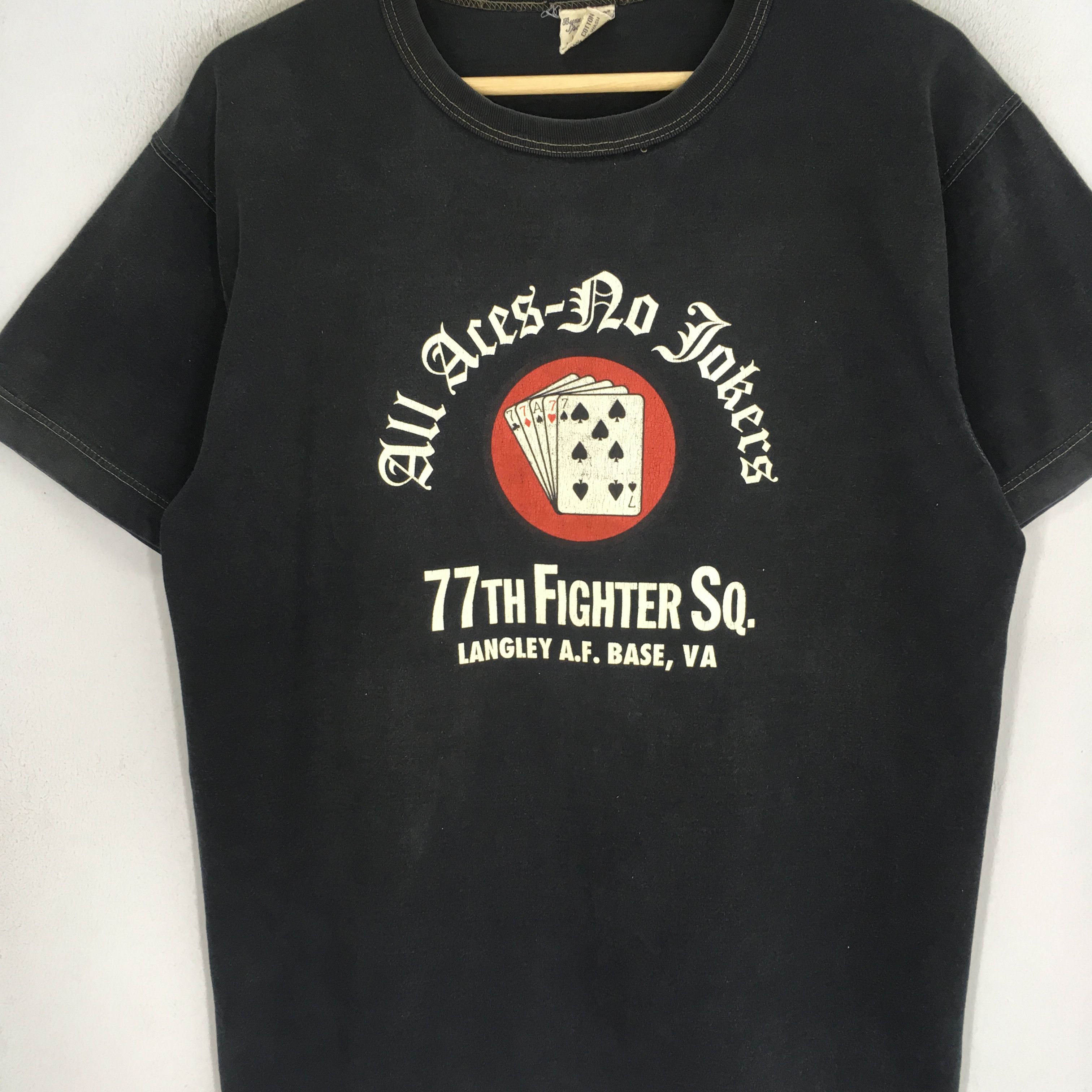 Buzz Rickson's Vintage 90s Buzz Rickson Langley Army Force AF Base Tshirt Size US L / EU 52-54 / 3 - 3 Thumbnail
