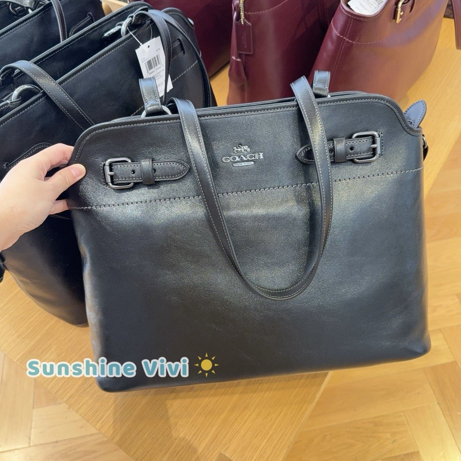Coach NWT Coach Easton Tote Bag Gunmetal/Black CCZ07 leather Size ONE SIZE - 5 Thumbnail