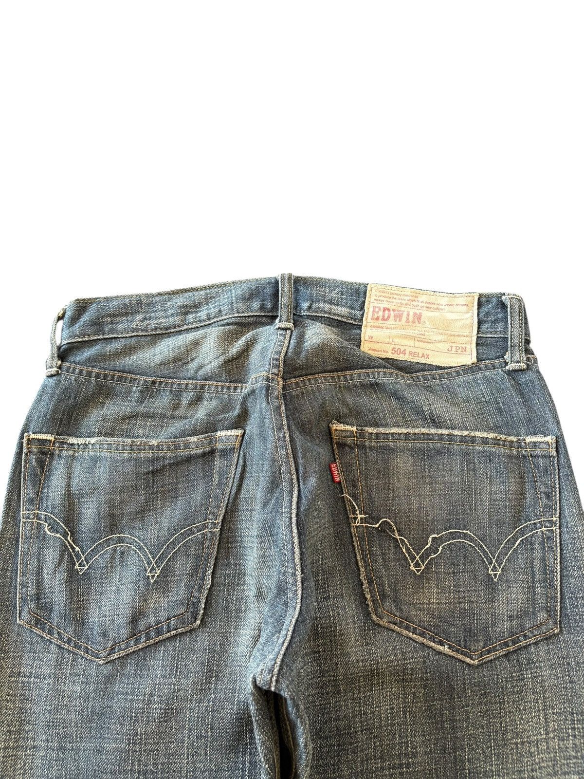 Edwin Vintage Edwin 504 Sulfur Mud Wash Distress Baggy Jeans Size US 31 - 4 Thumbnail