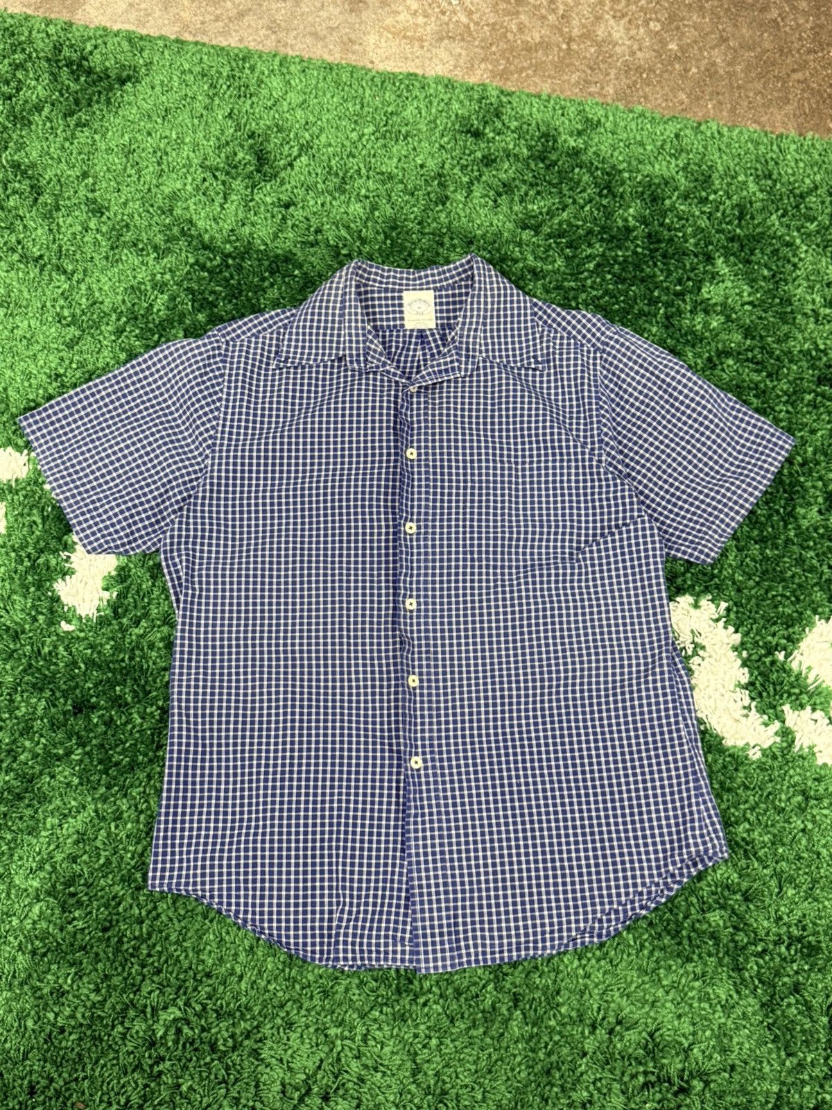 Brooks Brothers Brooks Brothers Plaid Short Sleeve Button Down Shirt Medium Size US M / EU 48-50 / 2 - 1 Thumbnail