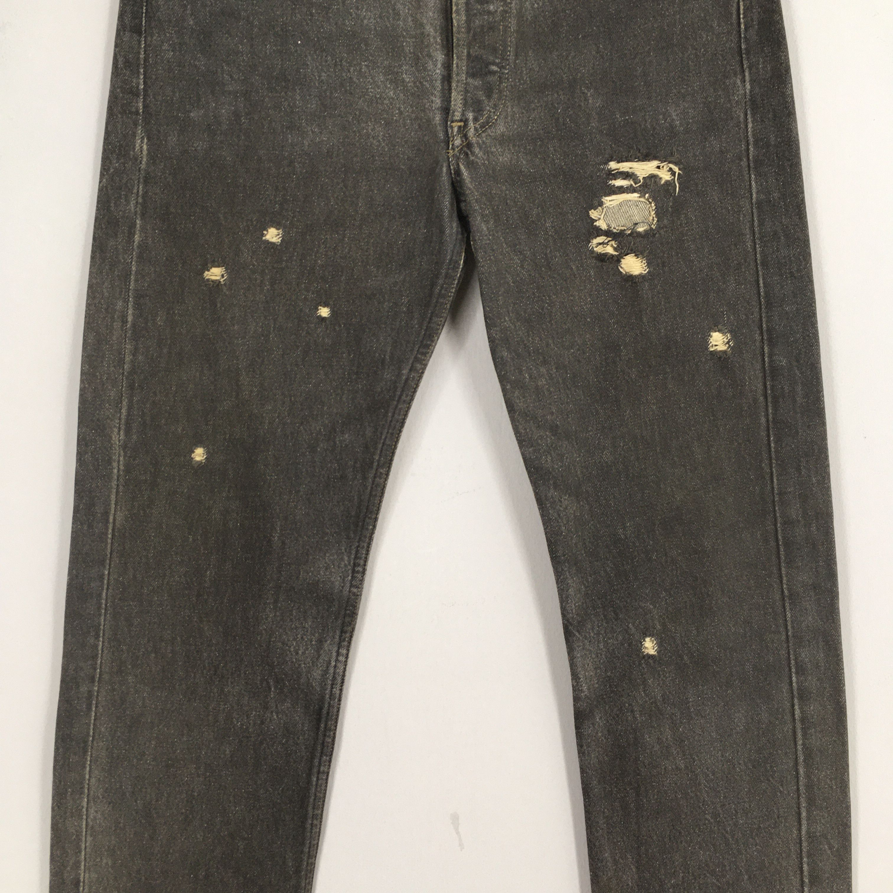 Levi's Size 29x32.5 Vintage 90s Levi's 501 Black Jeans S980 Size US 29 - 3 Thumbnail