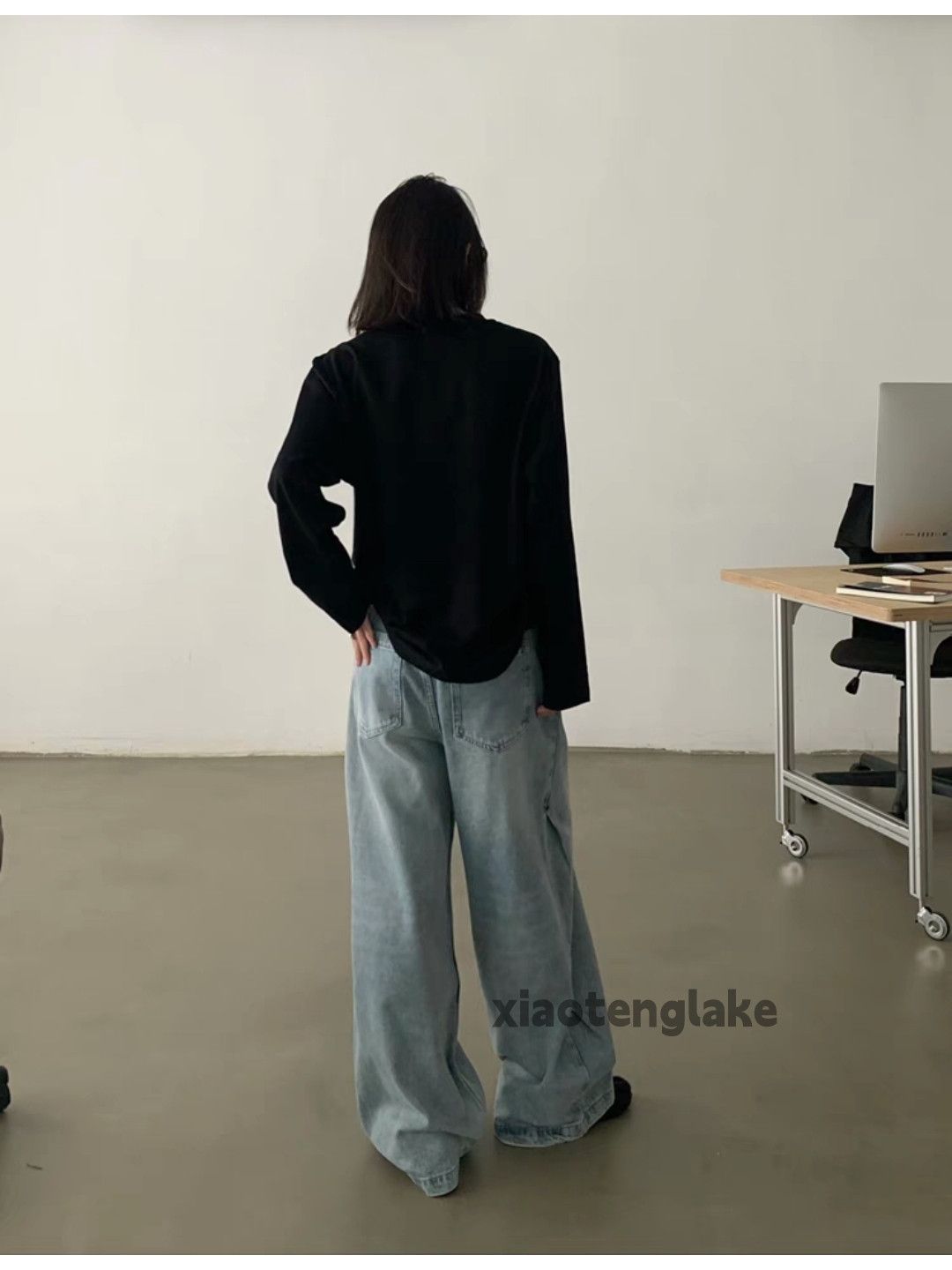 Jean × Vintage unisex washed faded cleanfit yuppie bootcut flared jeans Size US 30 / EU 46 - 2 Thumbnail