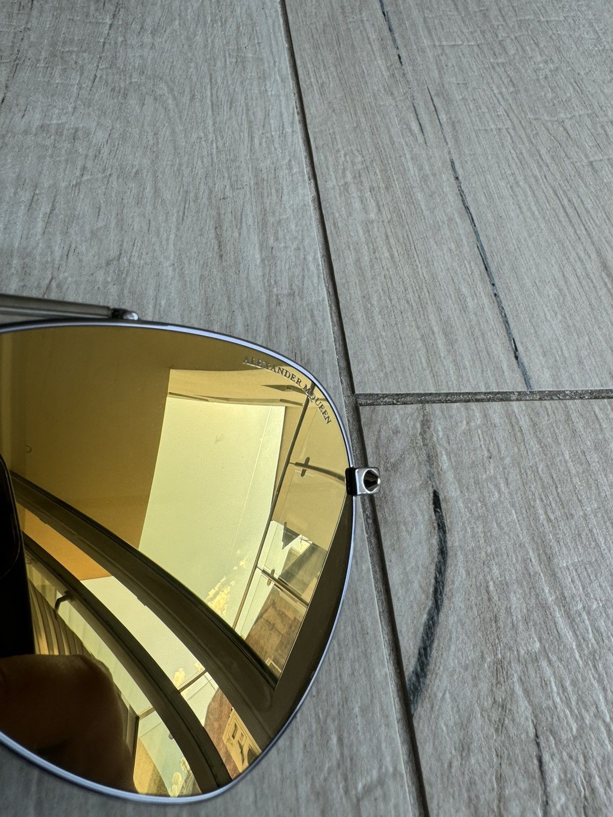 Alexander McQueen Alexander McQueen AM0058S Aviator Sunglasses Size ONE SIZE - 8 Thumbnail