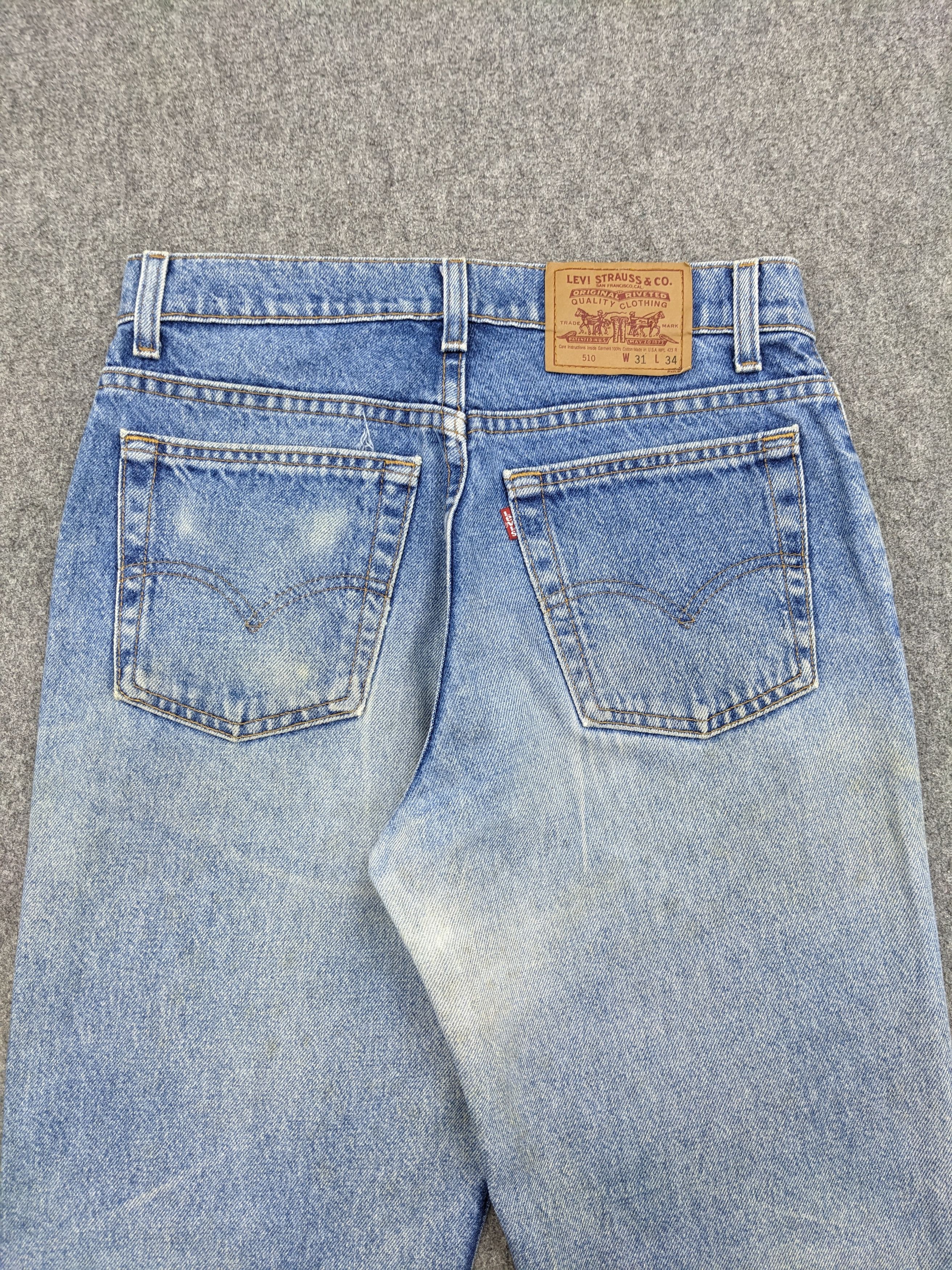 Levi's × Vintage Vintage 90s Levis 510 Faded Blue Jeans Size US 29 - 4 Thumbnail
