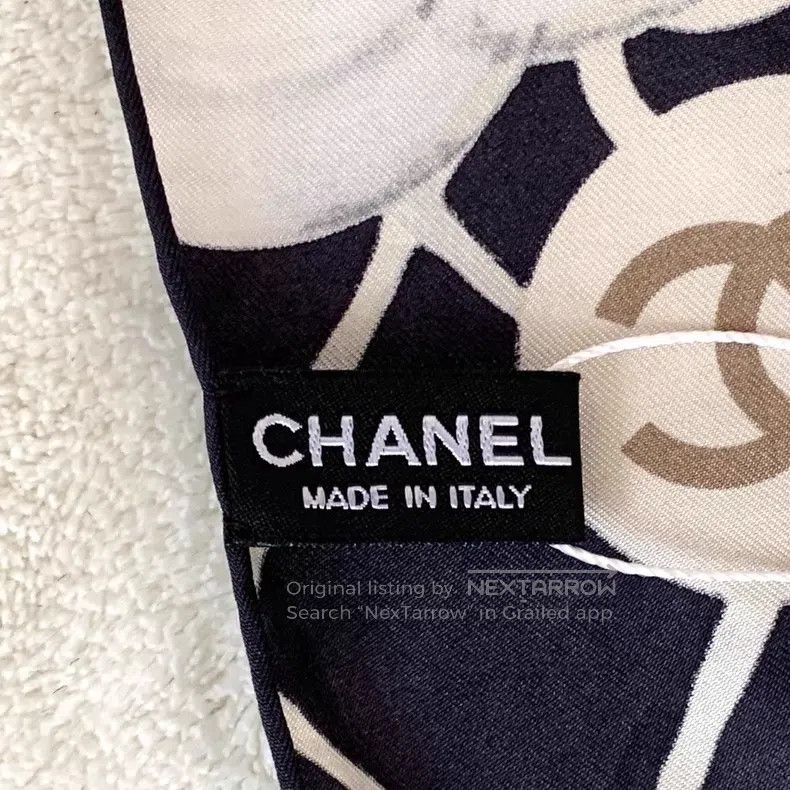 Chanel Chanel Black diamond checkered camellia printed mulberry s Size ONE SIZE - 6 Thumbnail