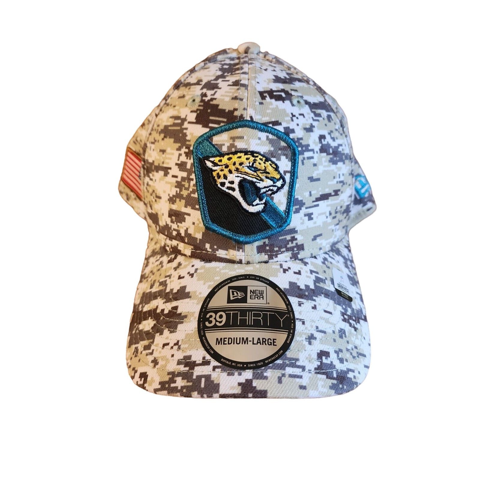 New Era Jacksonville Jaguars New Era 39THIRTY Hat Camo Fitted M/L Size ONE SIZE - 1 Thumbnail