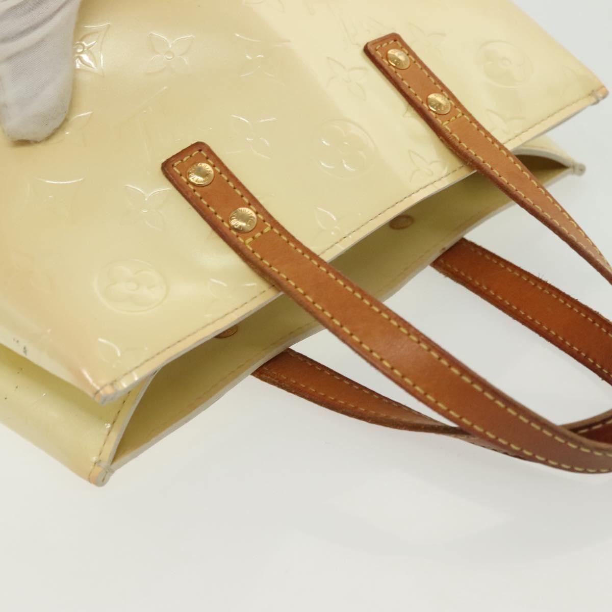 Louis Vuitton LOUIS VUITTON Monogram Vernis Reade PM Hand Bag Perle M91336 Size ONE SIZE - 8 Thumbnail