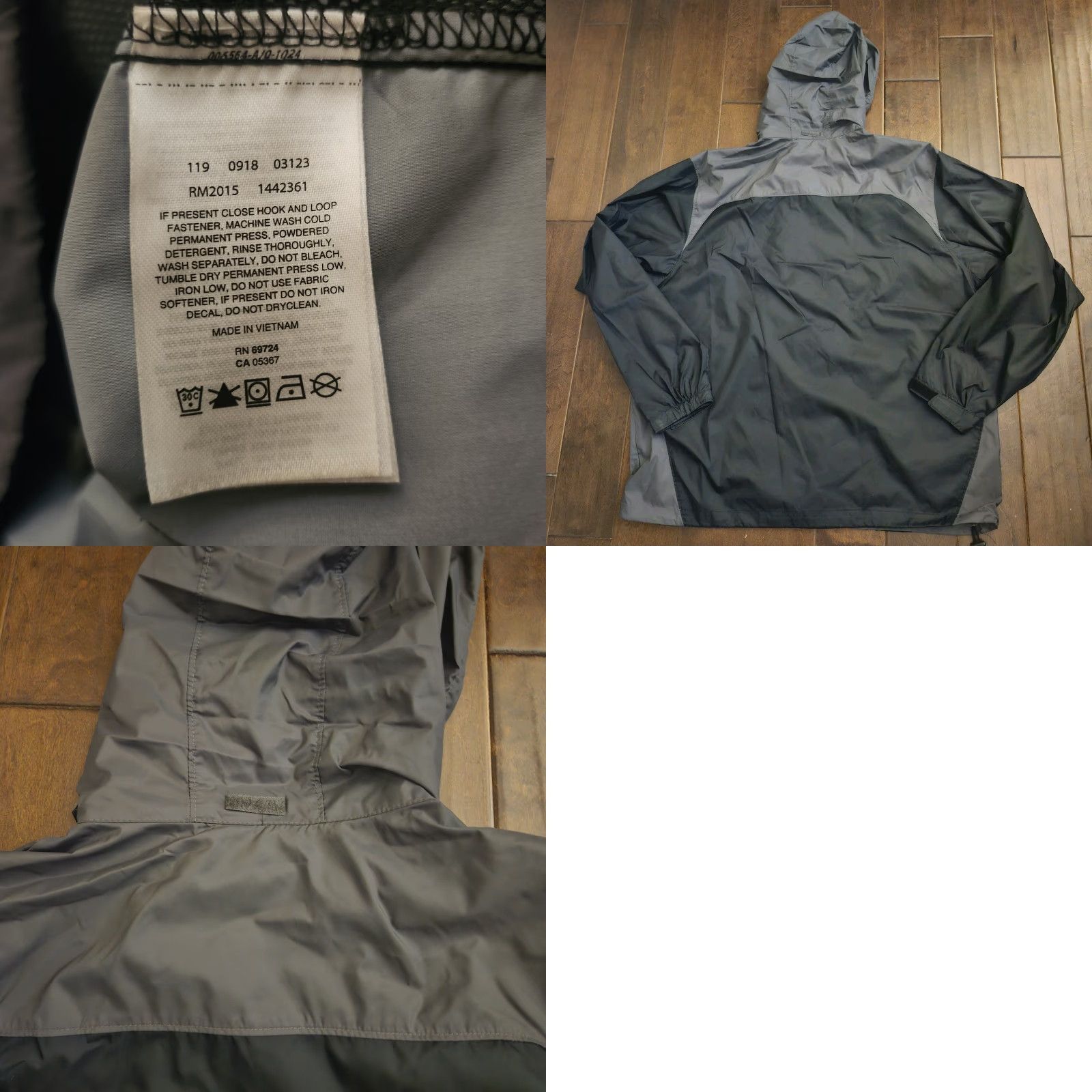 Vintage Columbia Windbreaker Jacket Men XL Hooded Lightweight Black Gray Zip Up Jacket Men XL Windbreaker Size US XL / EU 56 / 4 - 10 Thumbnail