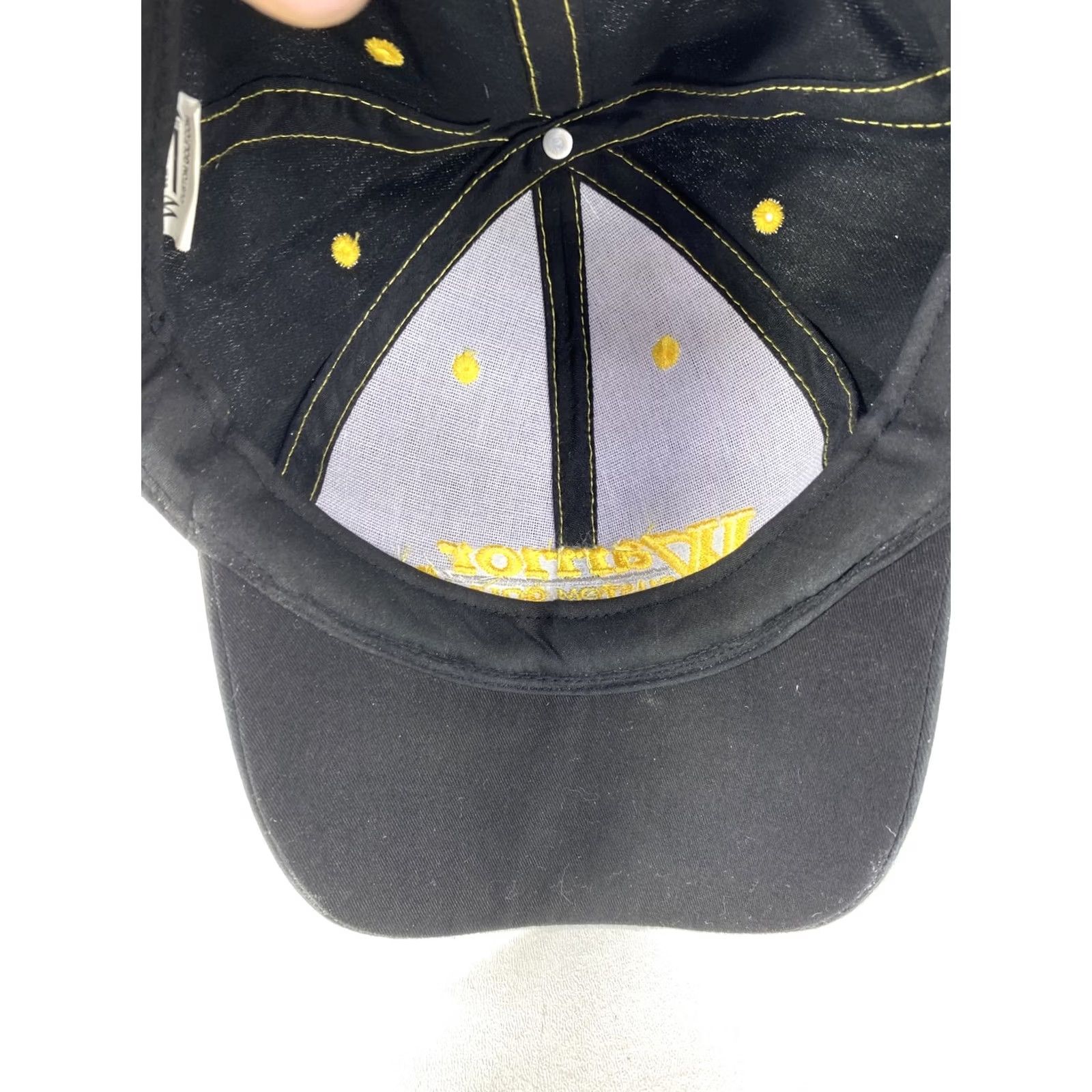 Vintage Warrior Custom Golf Black Adjustable Strapback Embroidered Baseball Cap Hat Hat Size ONE SIZE - 7 Thumbnail