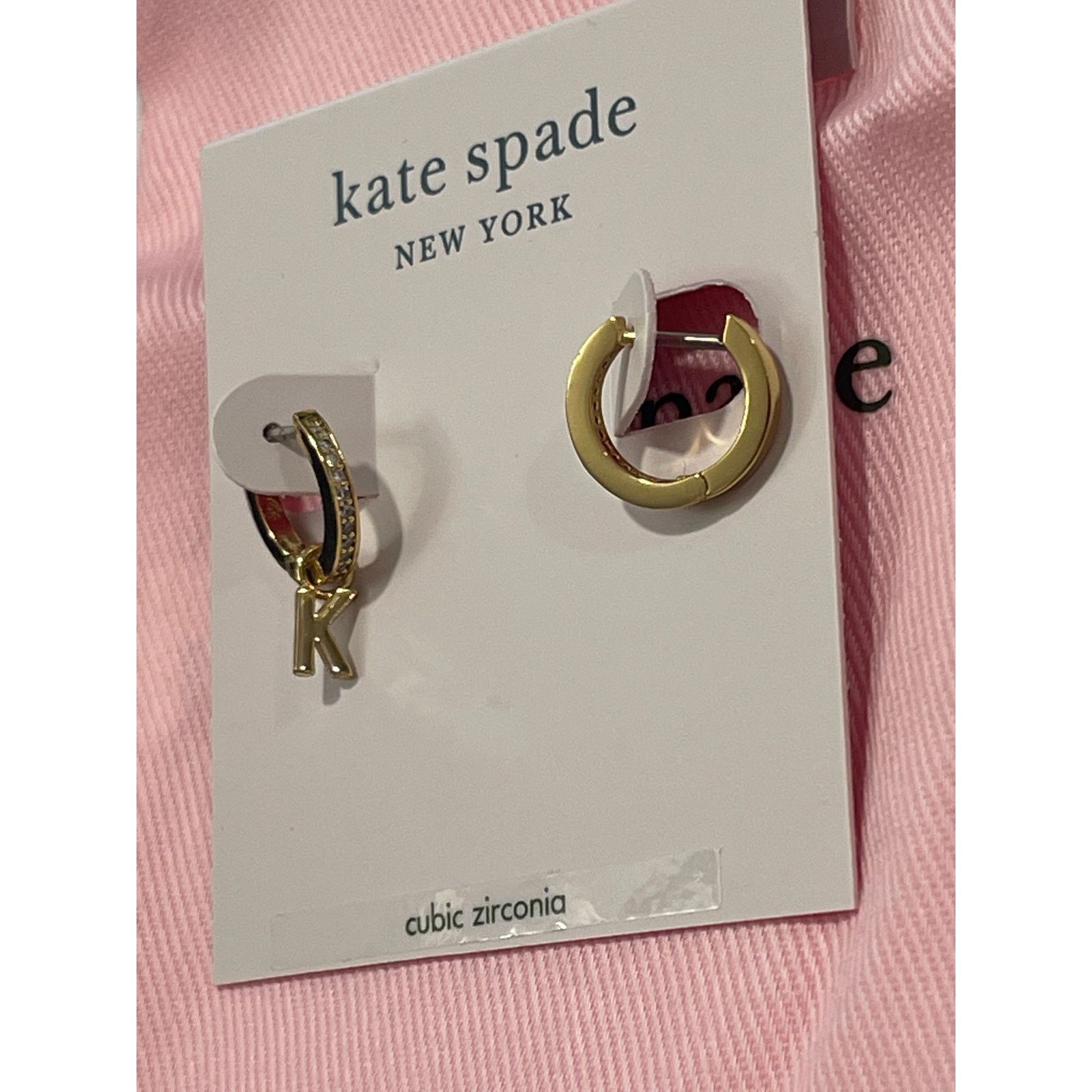 Kate Spade Kate Spade Tiny Twinkles k Huggies Letter K earrings New Size ONE SIZE - 2 Thumbnail