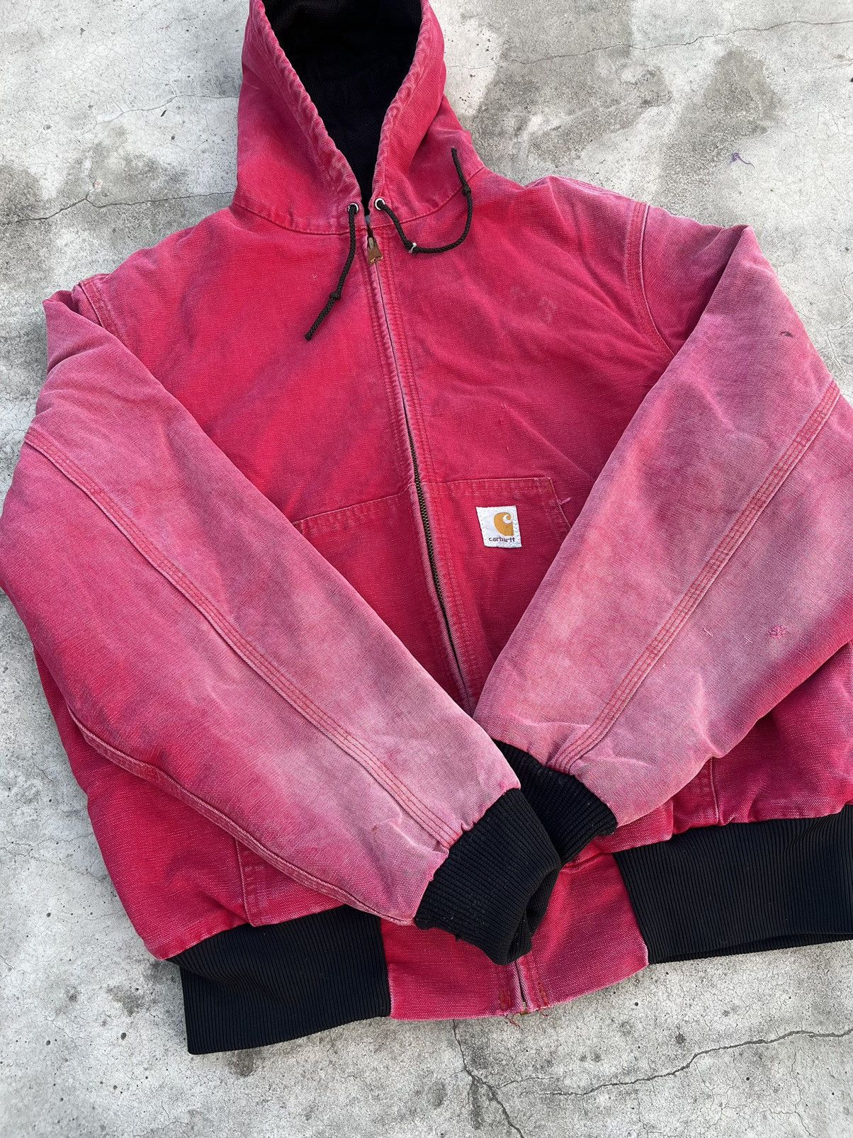 Carhartt × Vintage Vtg faded Carhartt Hooded Jacket Size US M / EU 48-50 / 2 - 3 Thumbnail