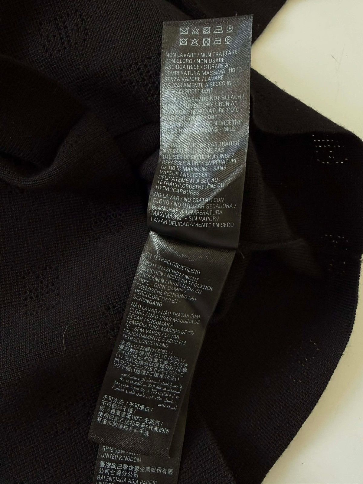 Balenciaga Balenciaga Black BB P VM Pointelle-Knit T-Shirt Size M / US 6-8 / IT 42-44 - 7 Thumbnail