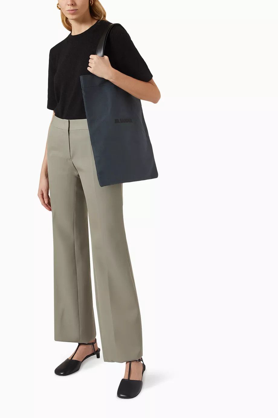 Jil Sander o1mt1gz0725 Size: OS / Tote Bag in Dark Green Size ONE SIZE - 4 Thumbnail