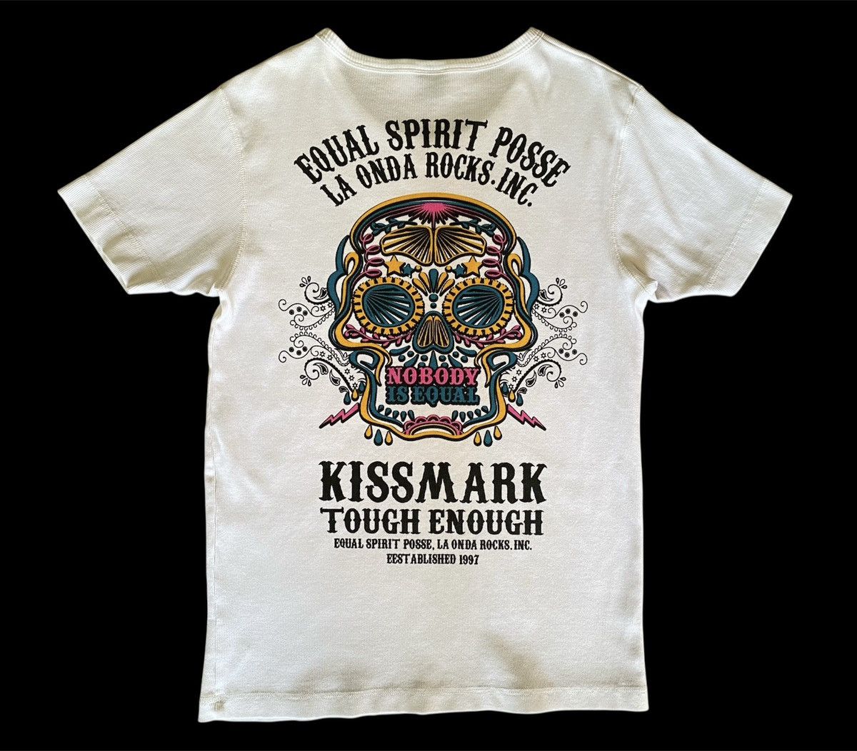 Japanese Brand Kissmark Nobody Is Equal Graphic Skull Tee Size US XS / EU 42 / 0 - 2 Thumbnail