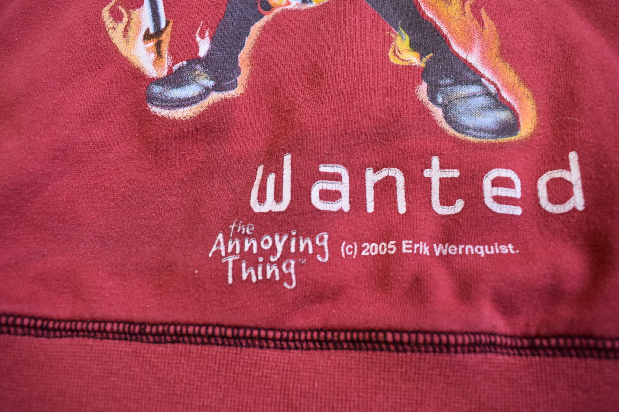 Other Vintage 00s The Annoying Thing Red Hoodie Size XS / US 0-2 / IT 36-38 - 6 Thumbnail