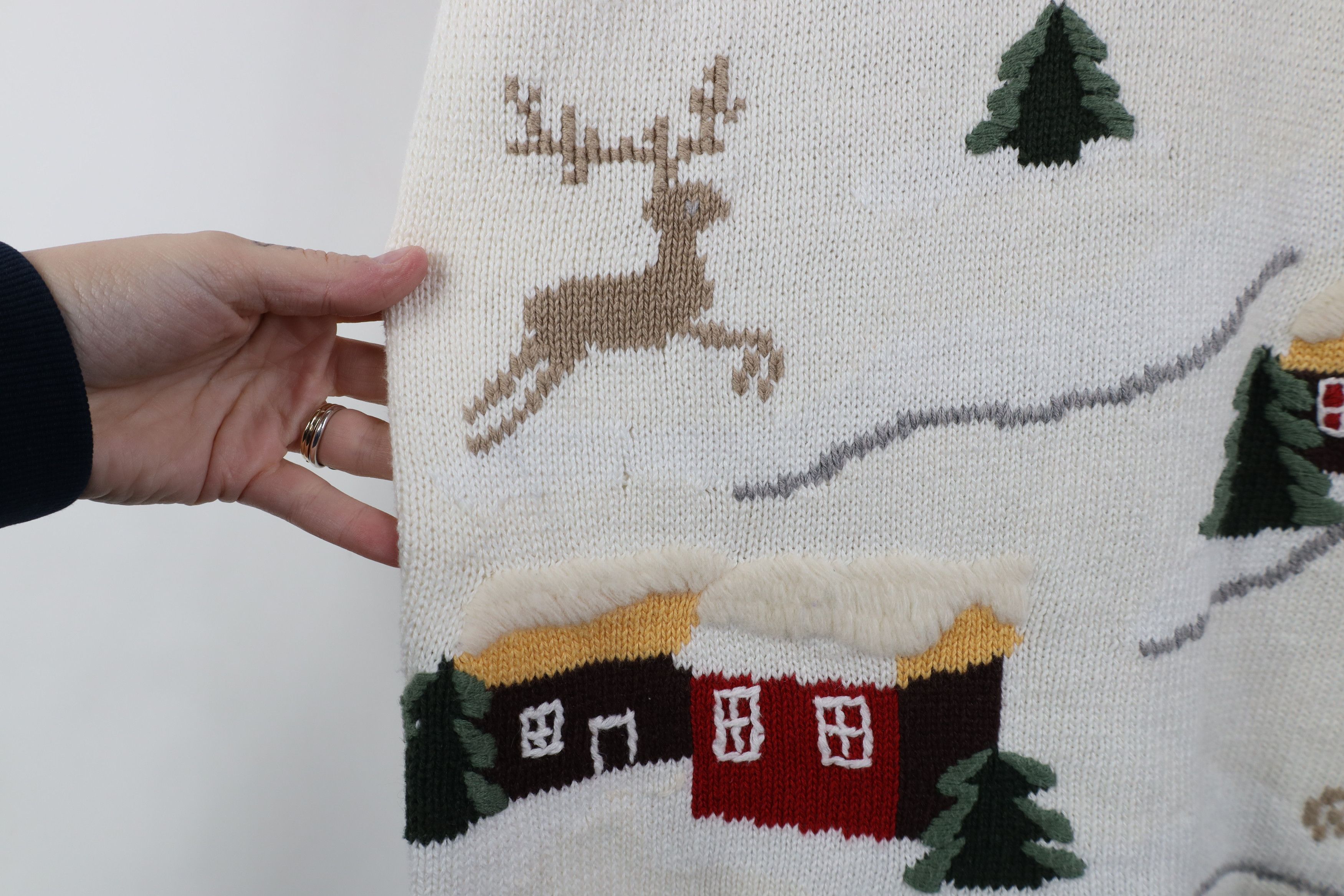 Vintage Vintage 90s Streetwear Christmas Town All Over Print Sweater Size M / US 6-8 / IT 42-44 - 5 Thumbnail