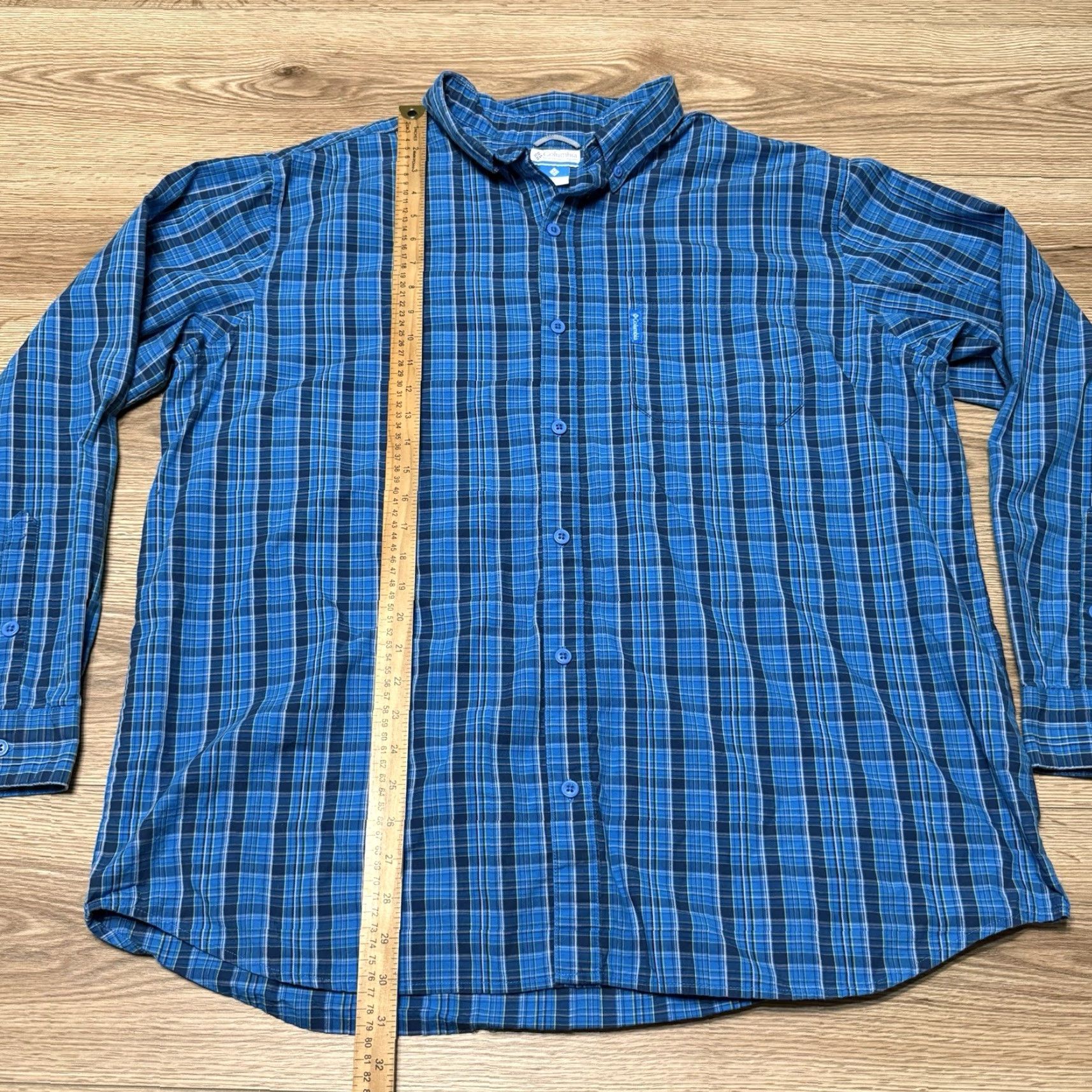 Vintage VINTAGE Columbia Men's Shirt Button-Up Long Sleeve 2XL Blue Plaid Mens Size US XXL / EU 58 / 5 - 4 Thumbnail