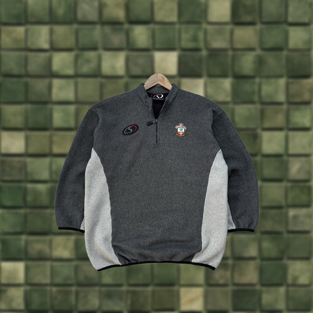 Vintage VINTAGE Southampton Fleece Football Sweatshirt 1/4 Zip Grey Size L Mens Southampton FC Football Jersey Hoodie Embroidered Logo Zipper Size US L / EU 52-54 / 3 - 1 Thumbnail